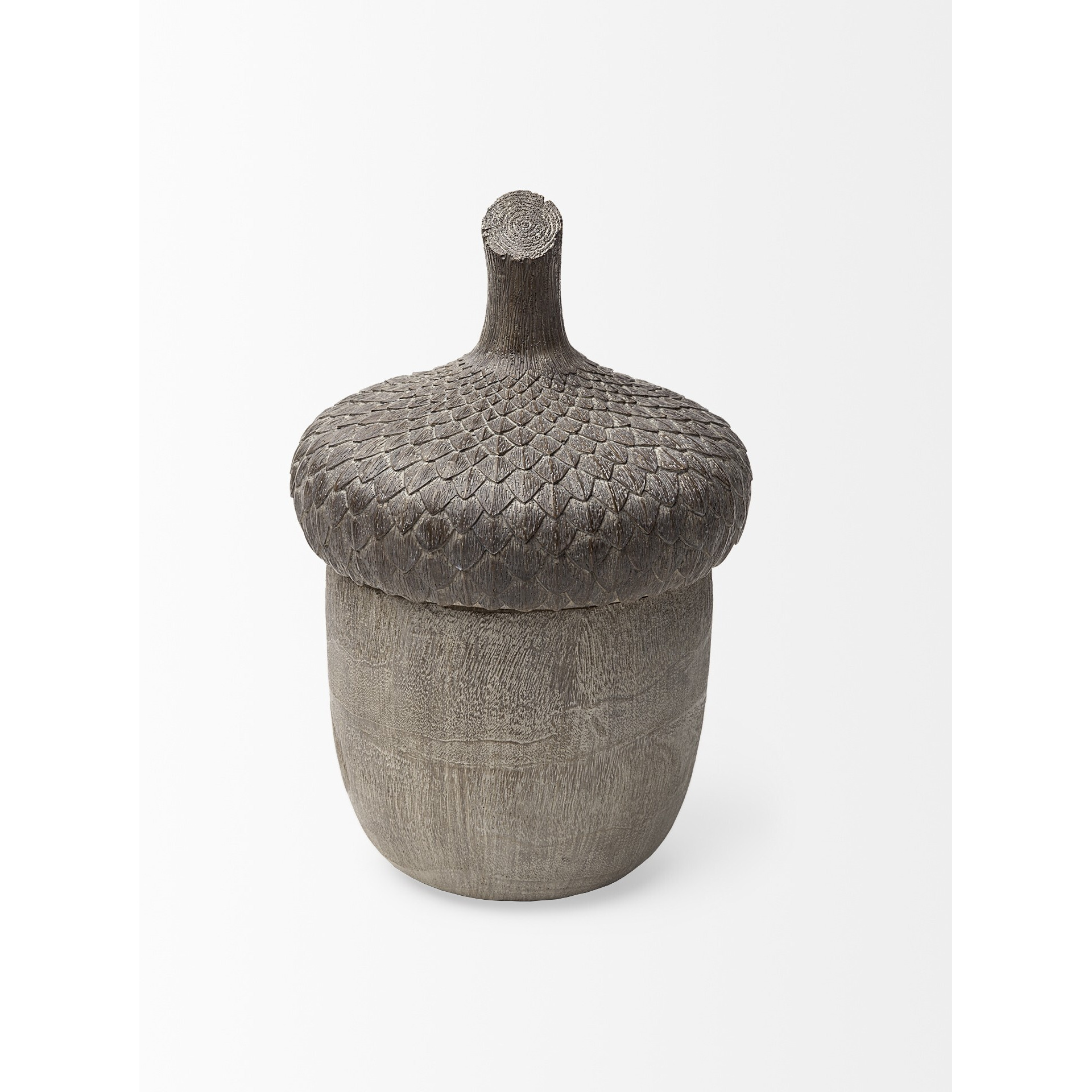 Brown Resin Acorn Shaped Decorative Box