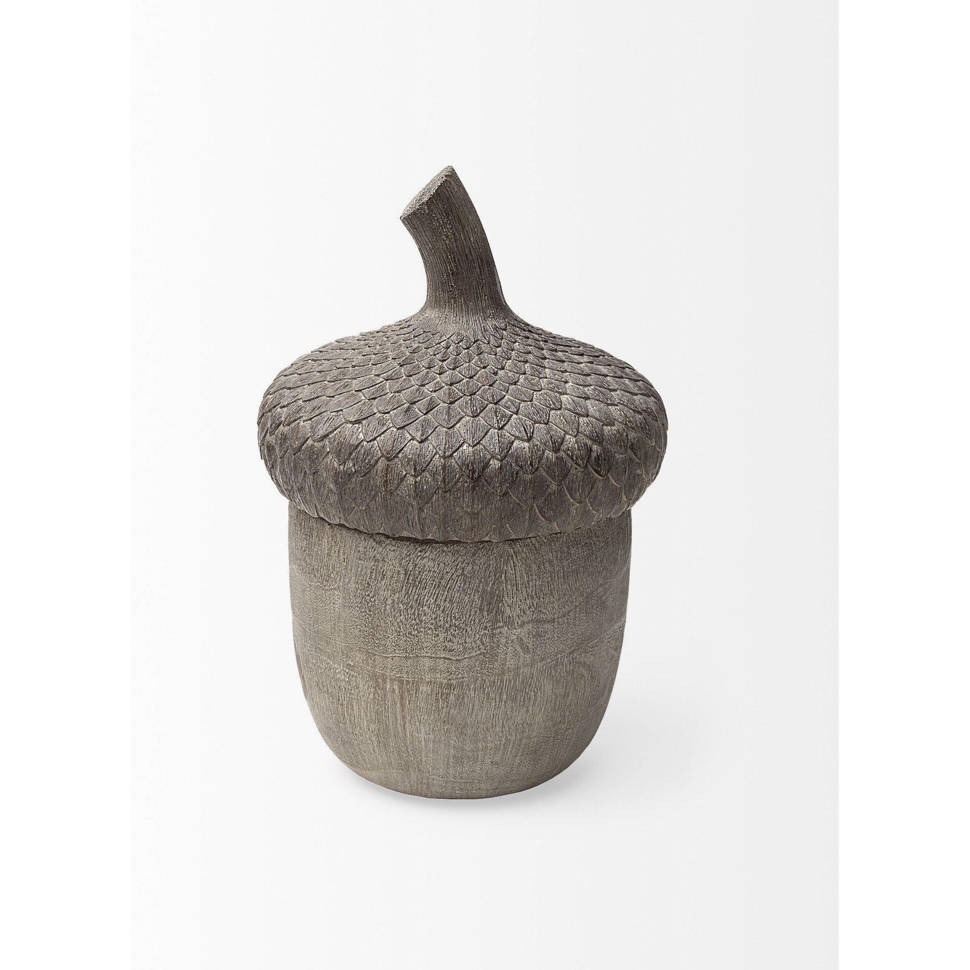 Brown Resin Acorn Shaped Decorative Box