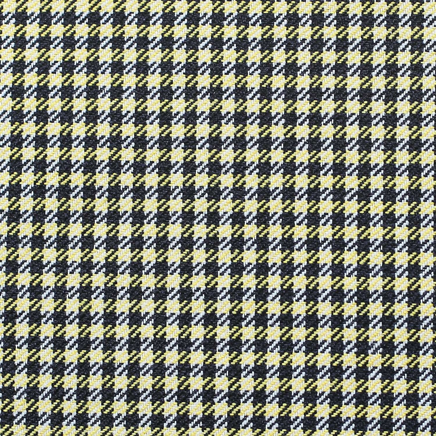 Set Of 4 Yellow Houndstooth Lumbar Pillow Covers