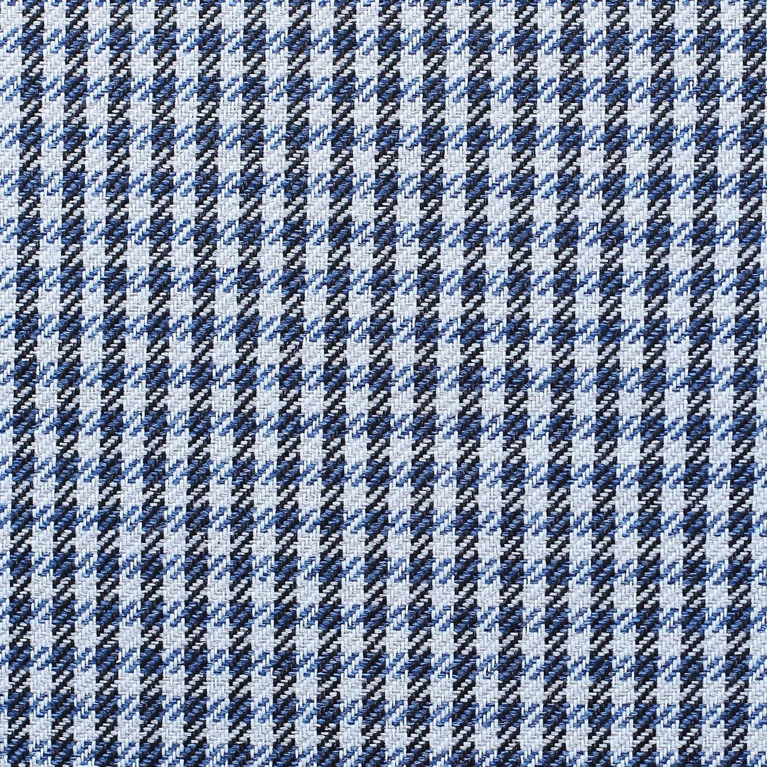 Set Of 4 Blue Houndstooth Pillow Covers