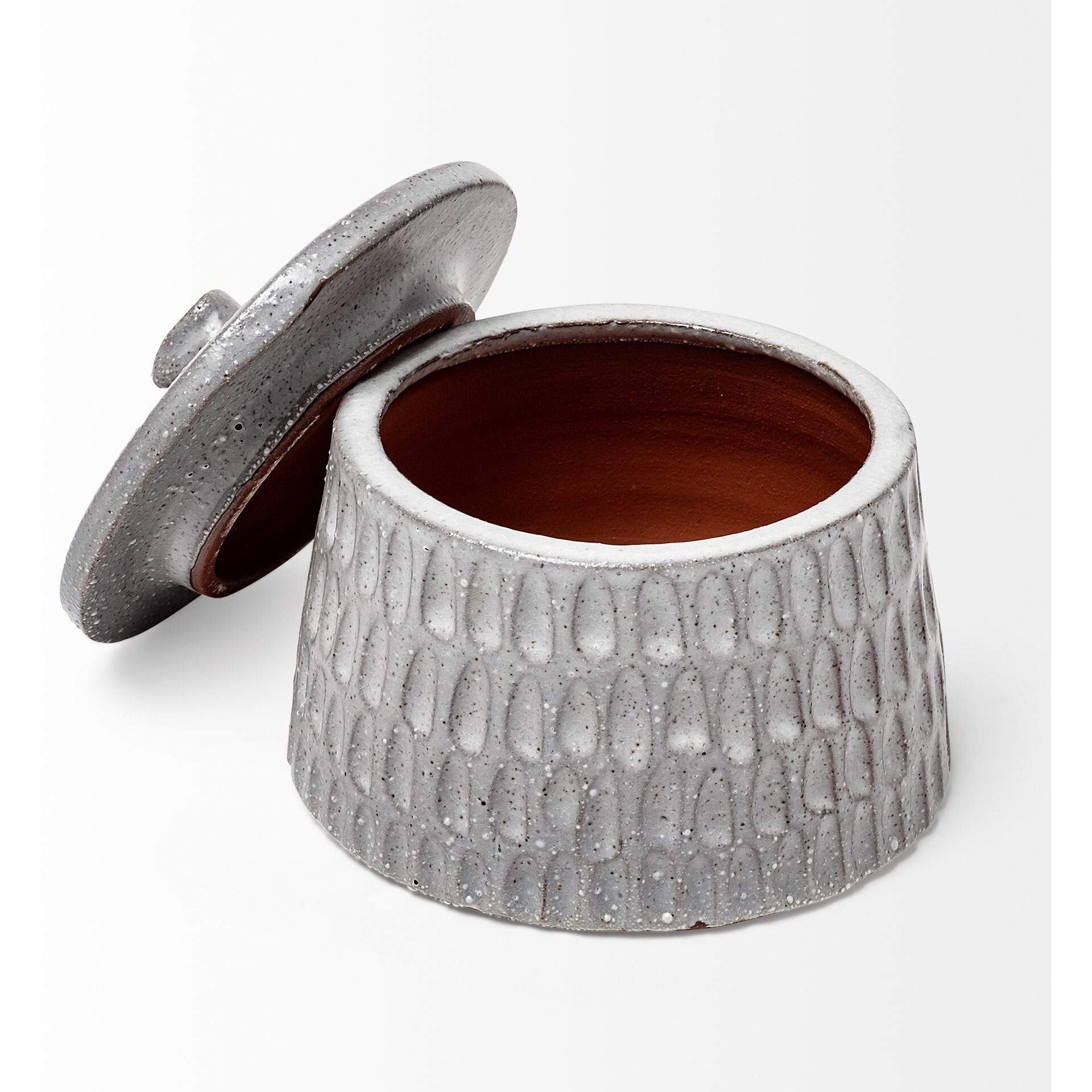 Jumbo Gray Ceramic Decorative Box
