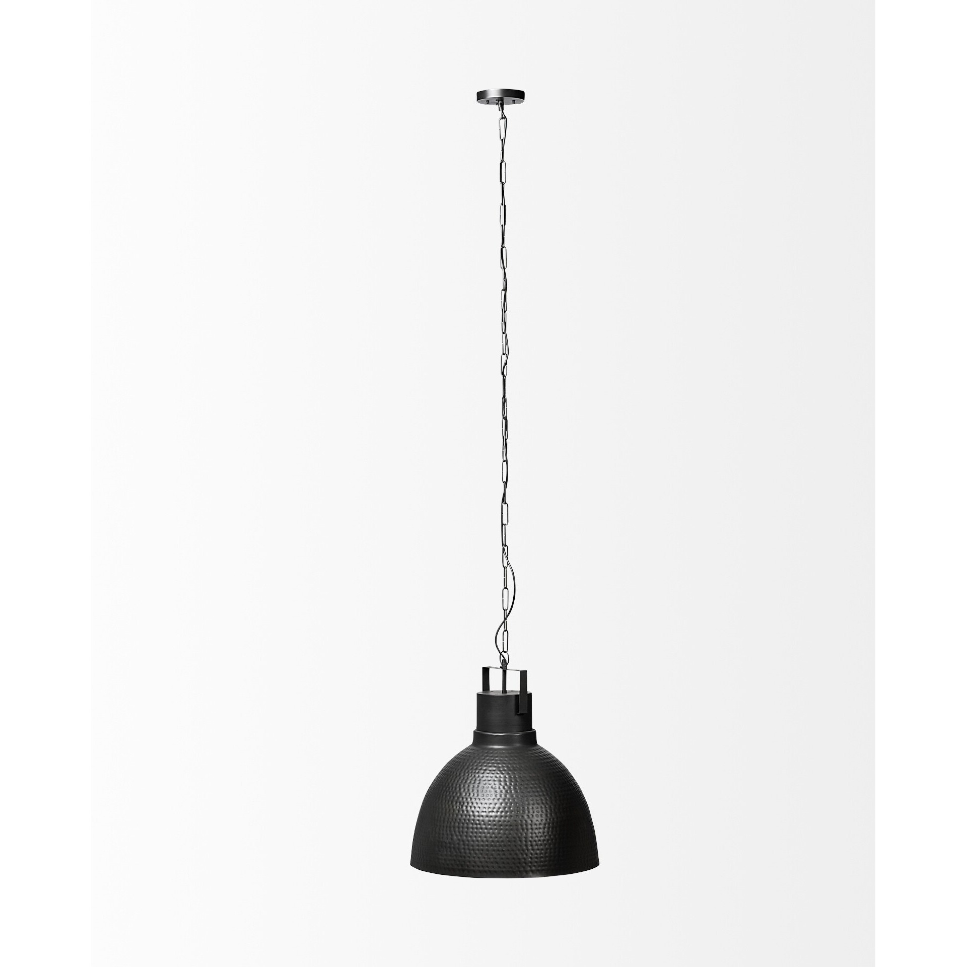 Hammered Gray Metal Pendant Hanging Light