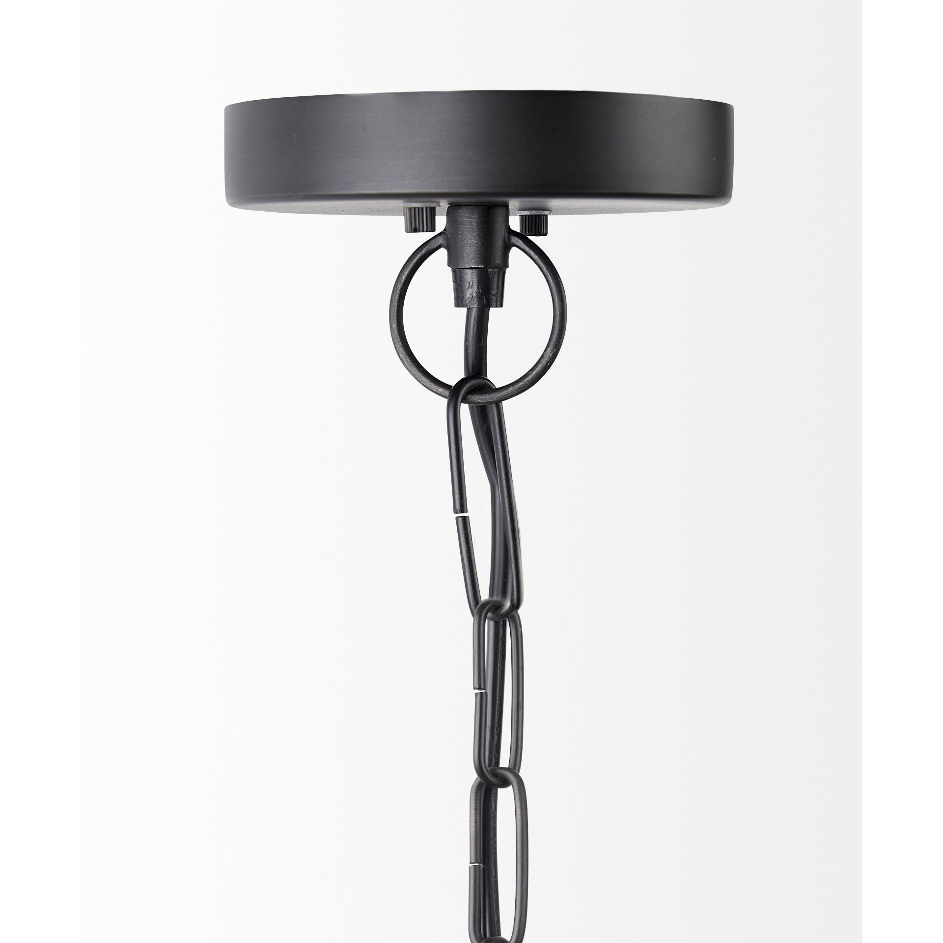 Black Metal Sphere Pendant Hanging Light
