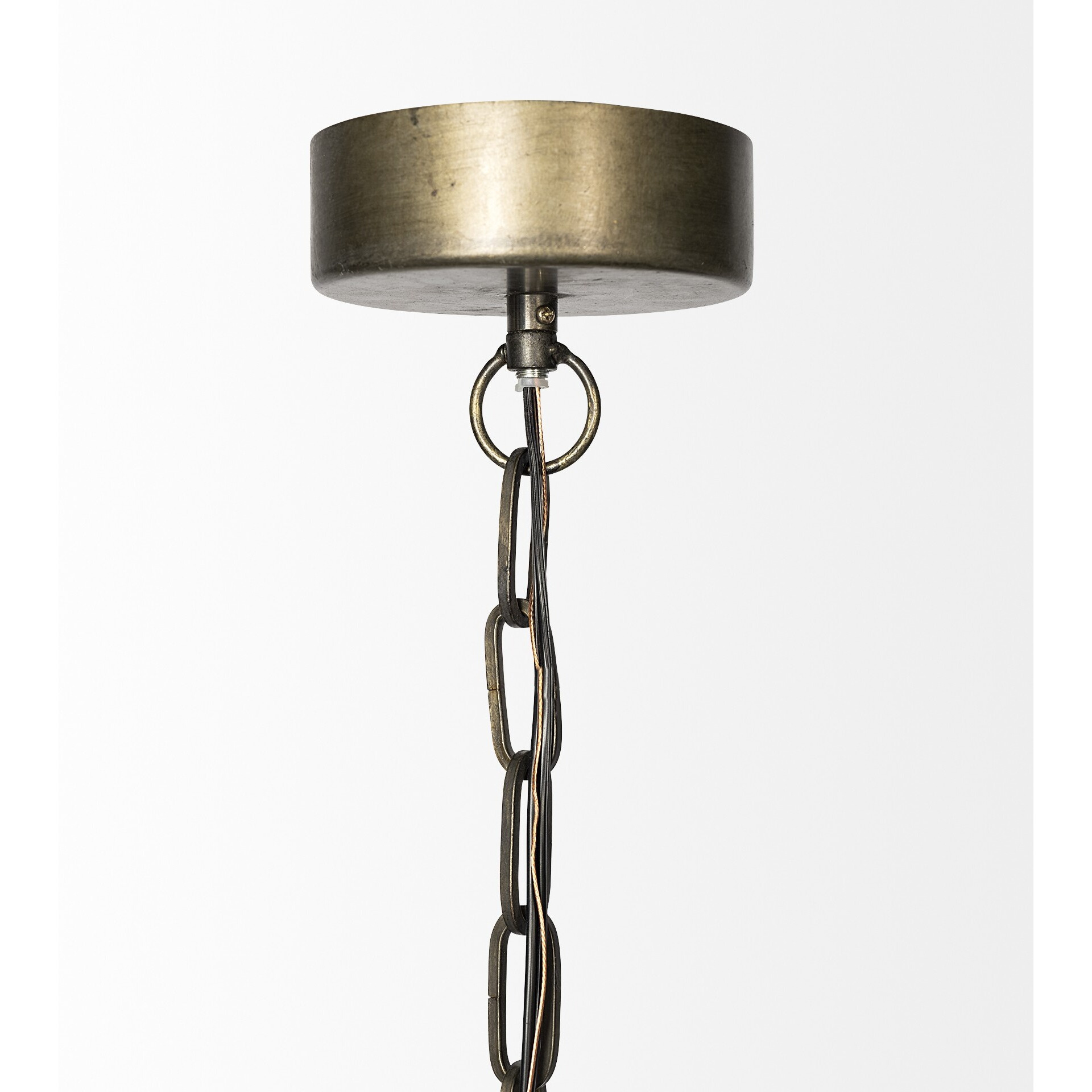 Rustic Gold Ton Metal Dome Hanging Light