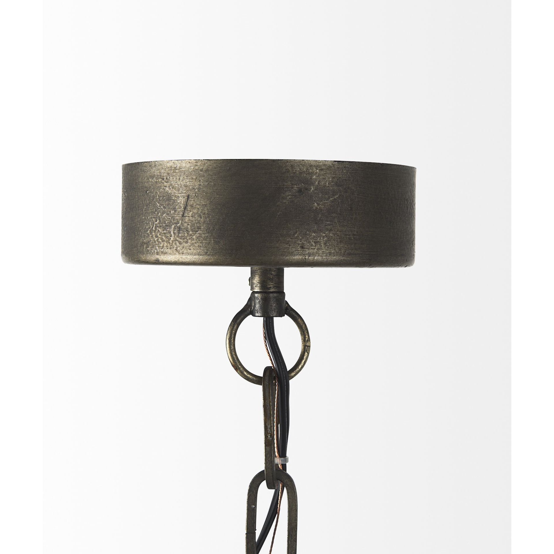 Industrial Caged Black Metal Hanging Light