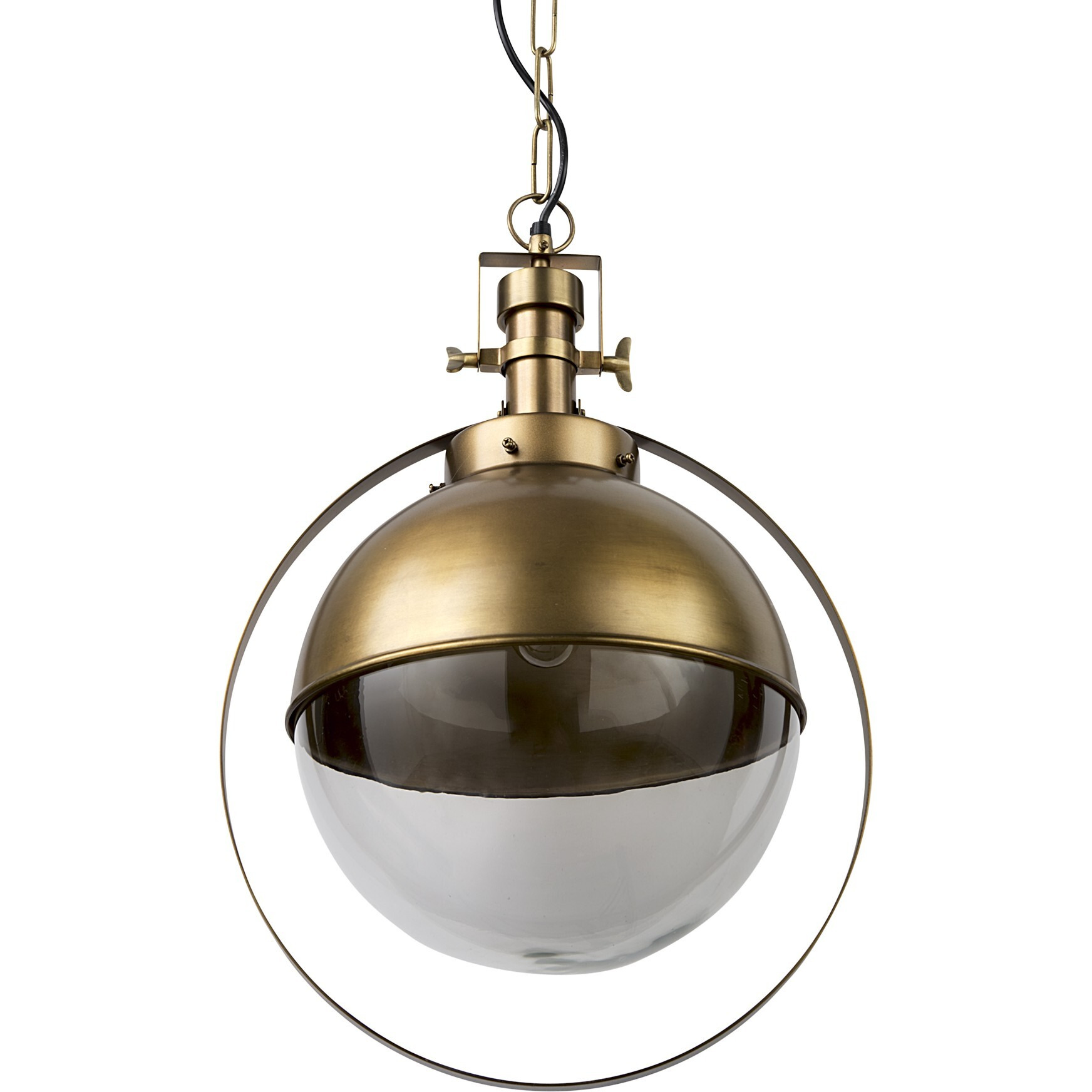 Gold Metal Sphere Pendant Hanging Light