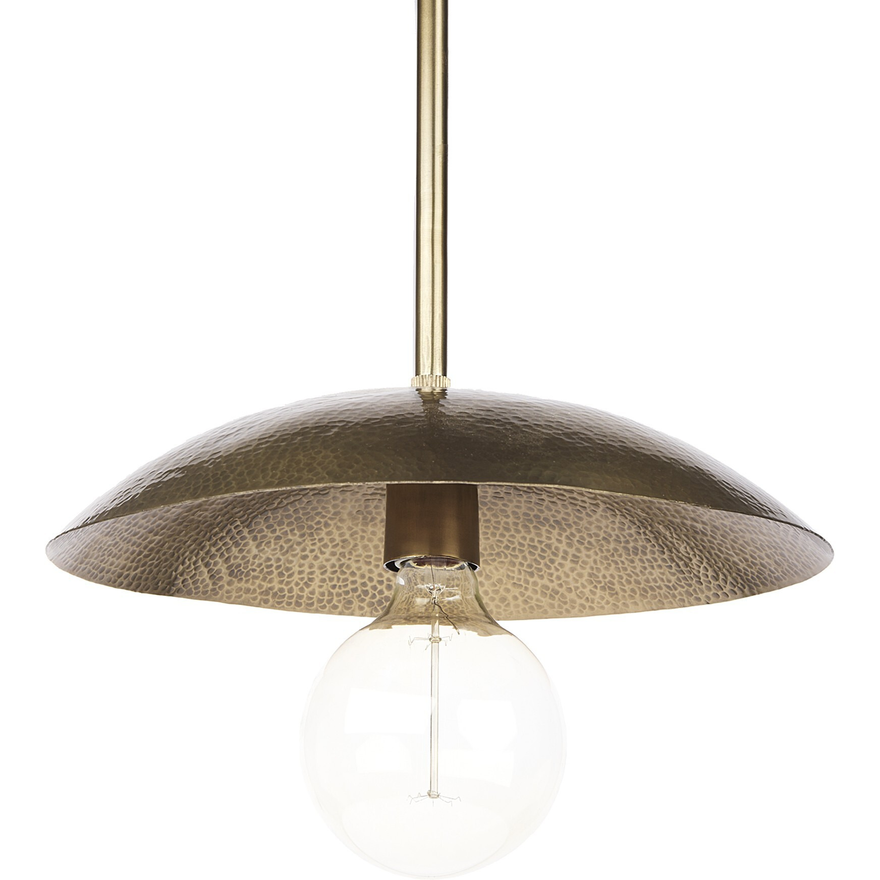 Hammered Gold Metal Hanging Pendant Light