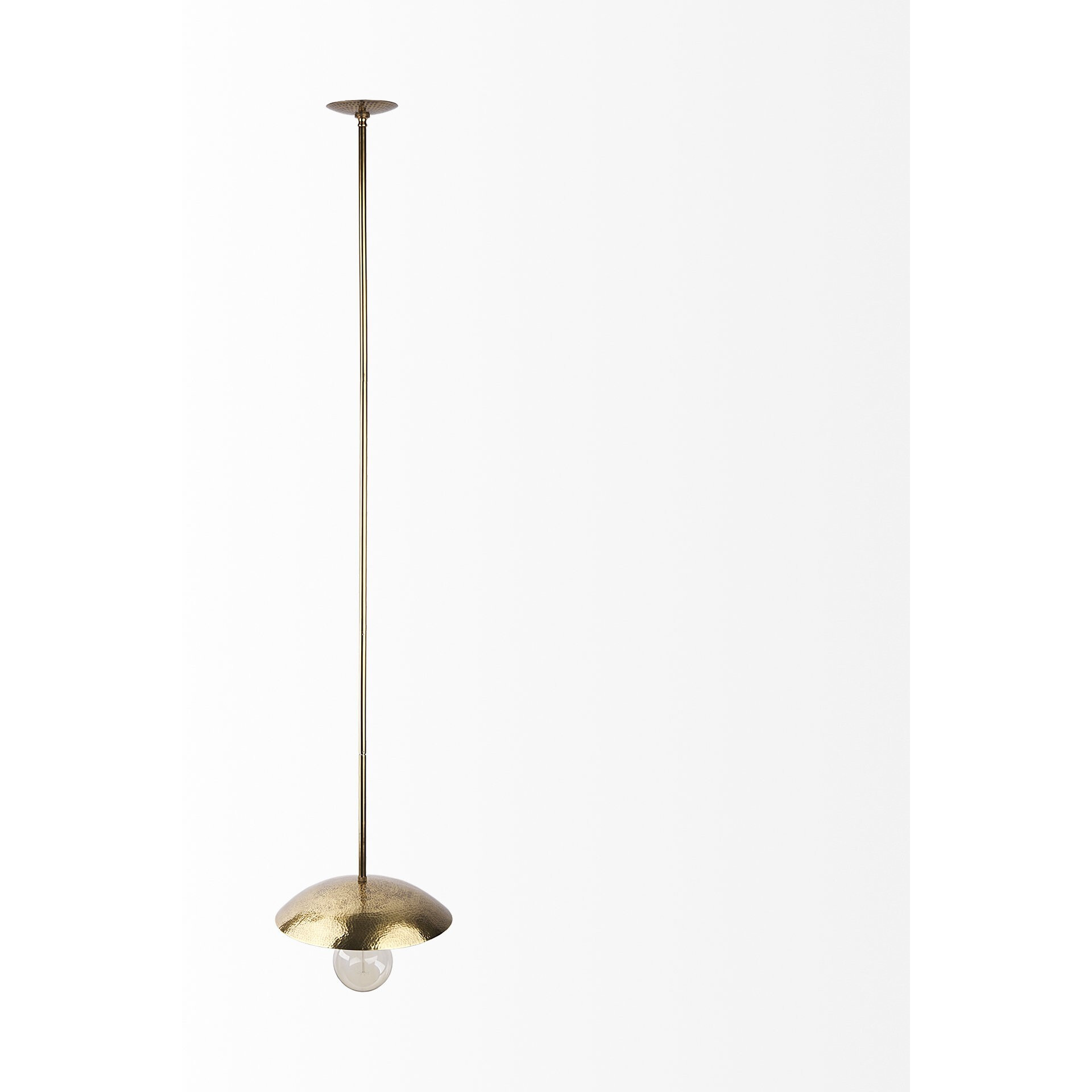 Hammered Gold Metal Hanging Pendant Light