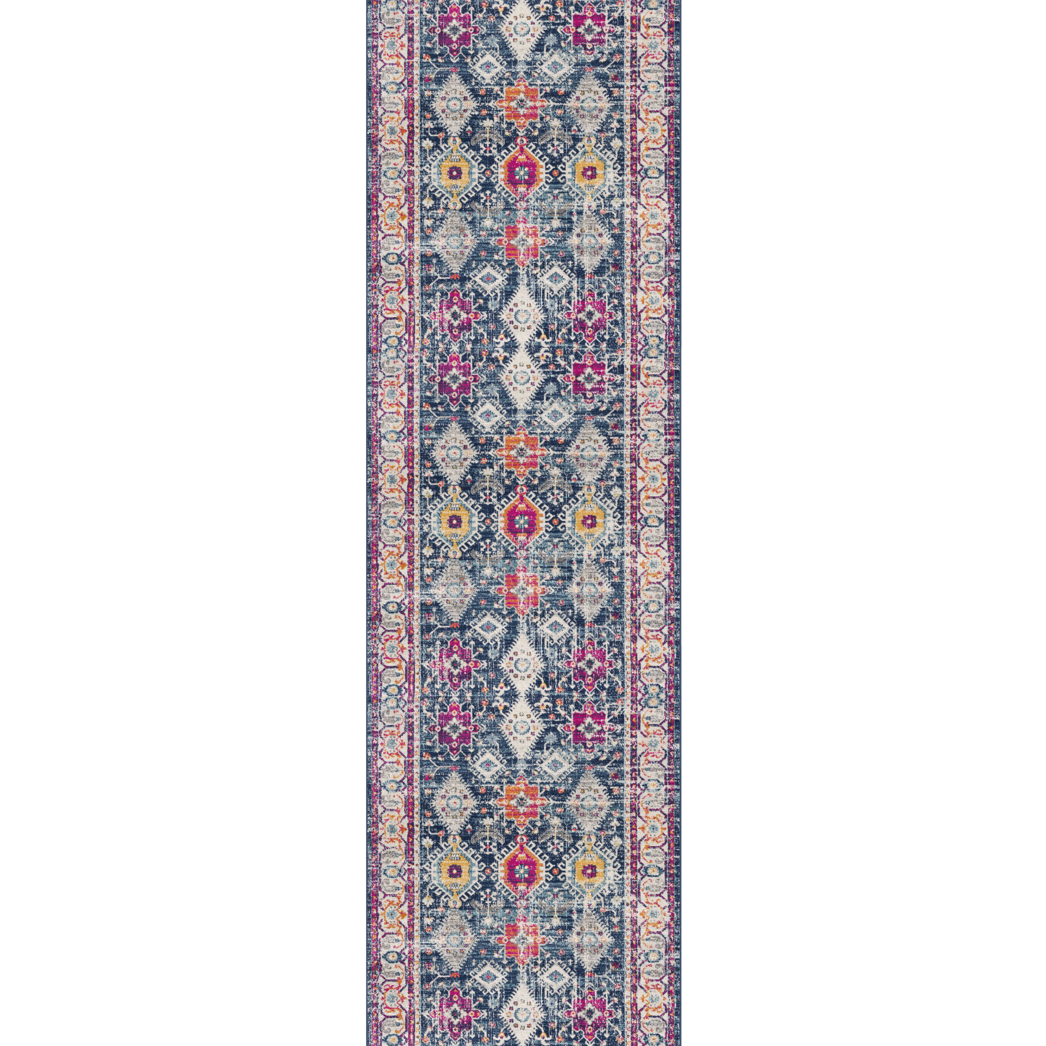 2 X 4 Navy Traditional Decorative Area Rug