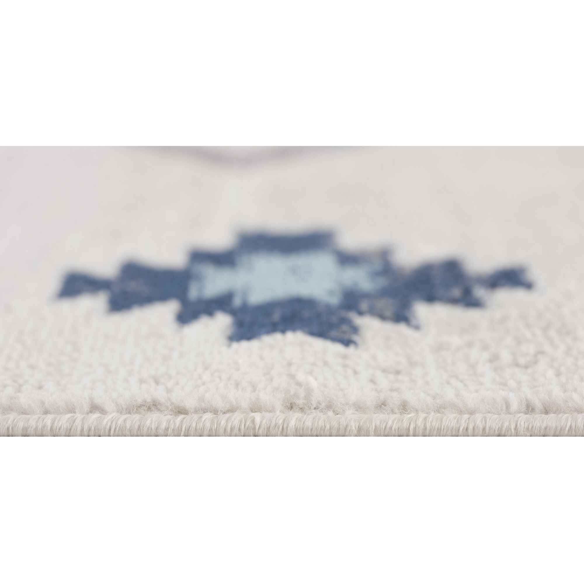 4 X 6 Navy And Ivory Tribal Pattern Area Rug