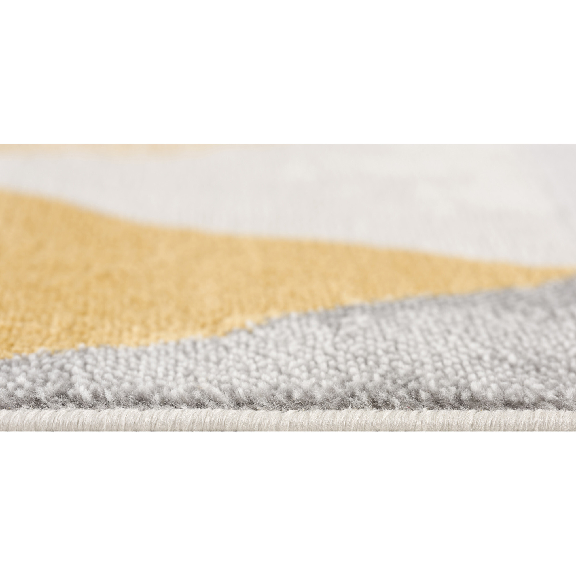 2 X 4 Yellow Triangular Lattice Area Rug