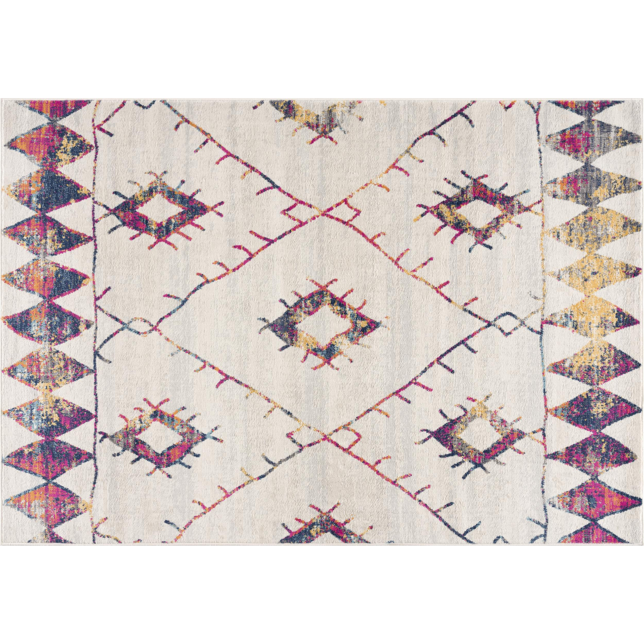 2 X 5 White Berber Pattern Area Rug