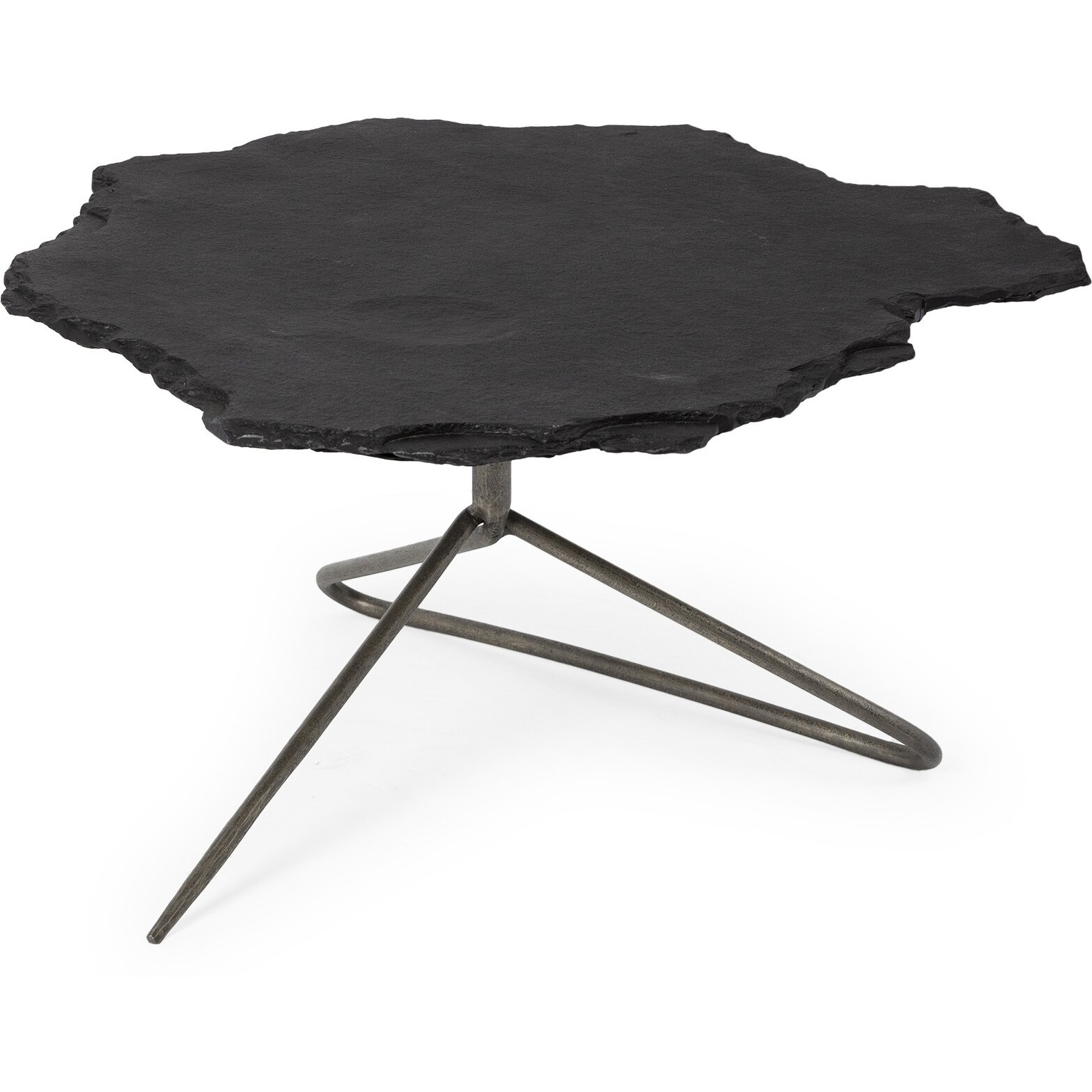 Black Slate Iron Framed Coffee Table