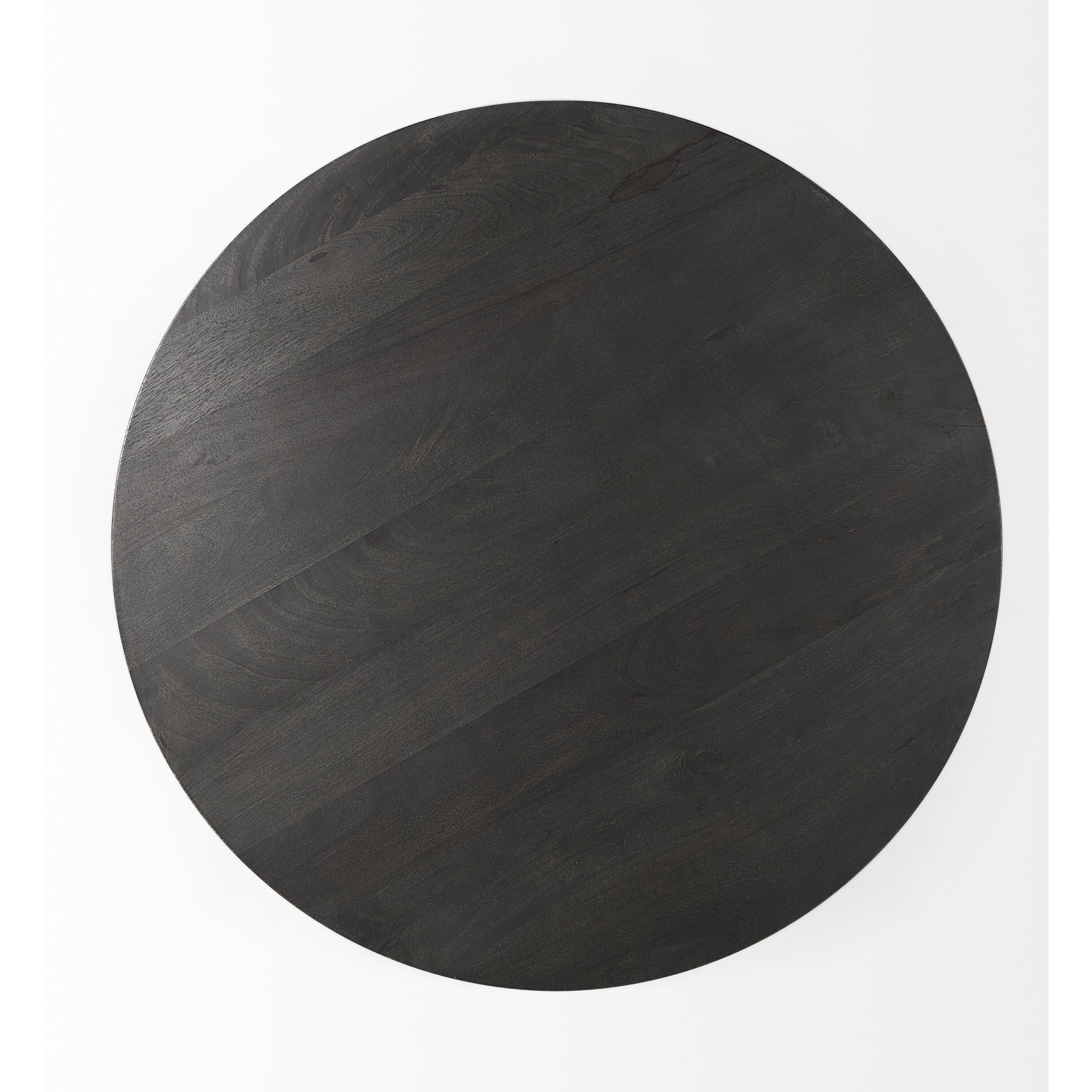 Black Wooden Pedestal Base Coffee Table
