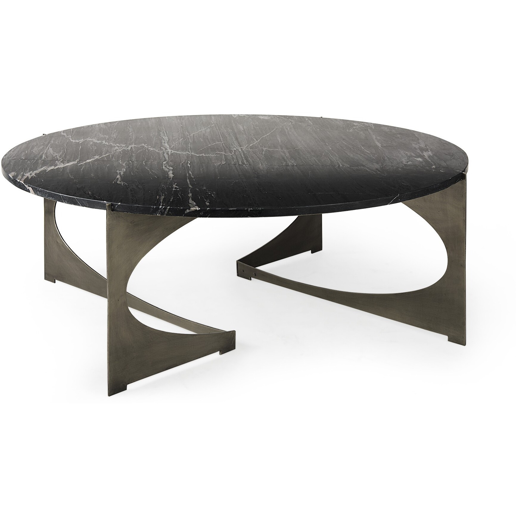 Contemporary Black Marble Coffee Table