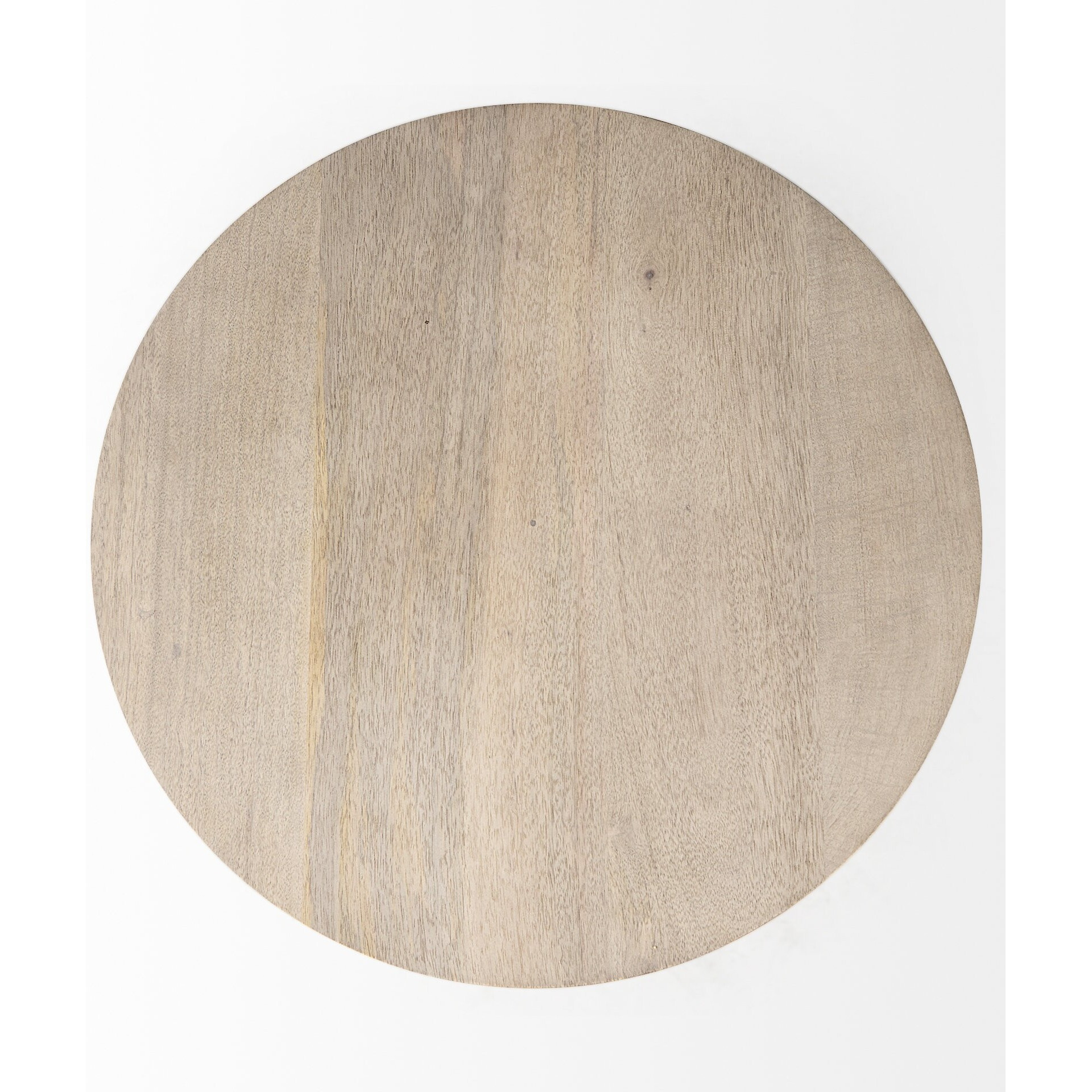 Light Blond Pedestal Table With Gold Detailing