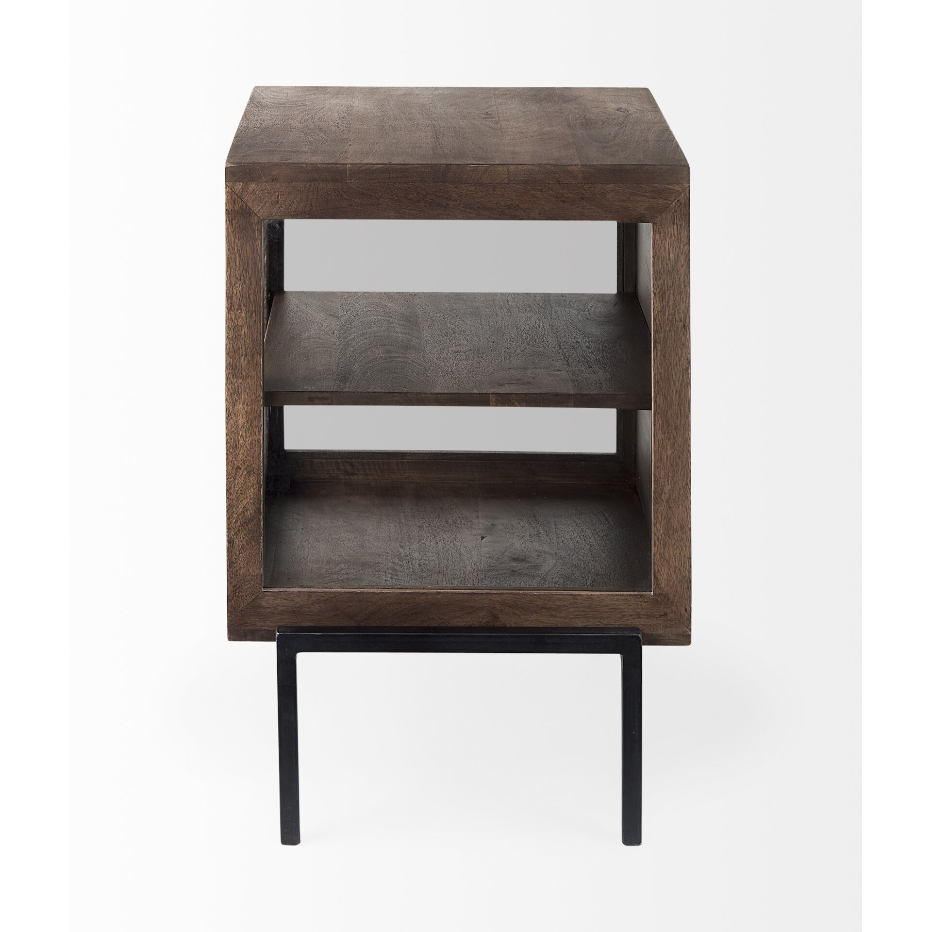 Rustic Dark Brown And Black Shadowbox Cabinet