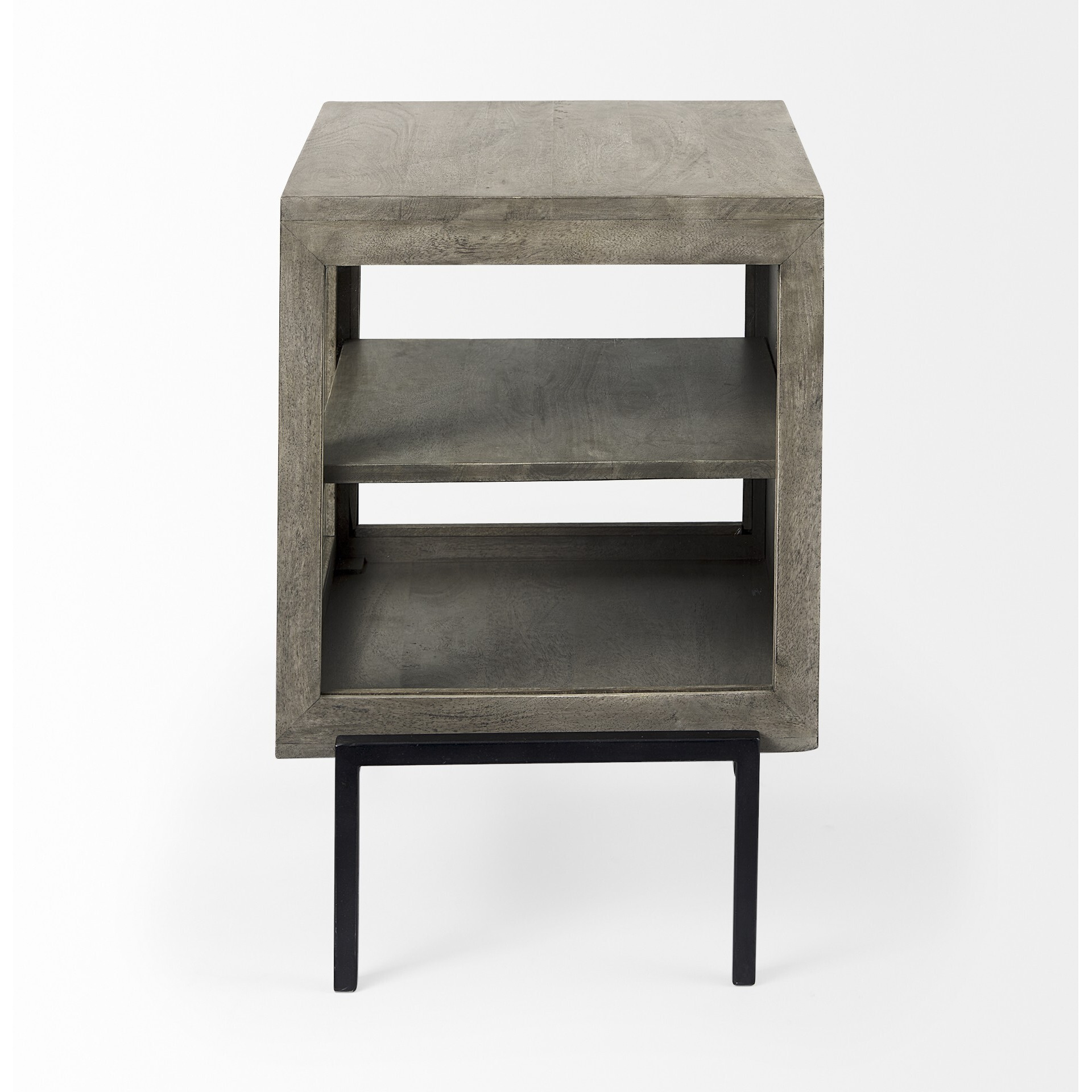 Rustic Dark Gray And Black Shadowbox Cabinet