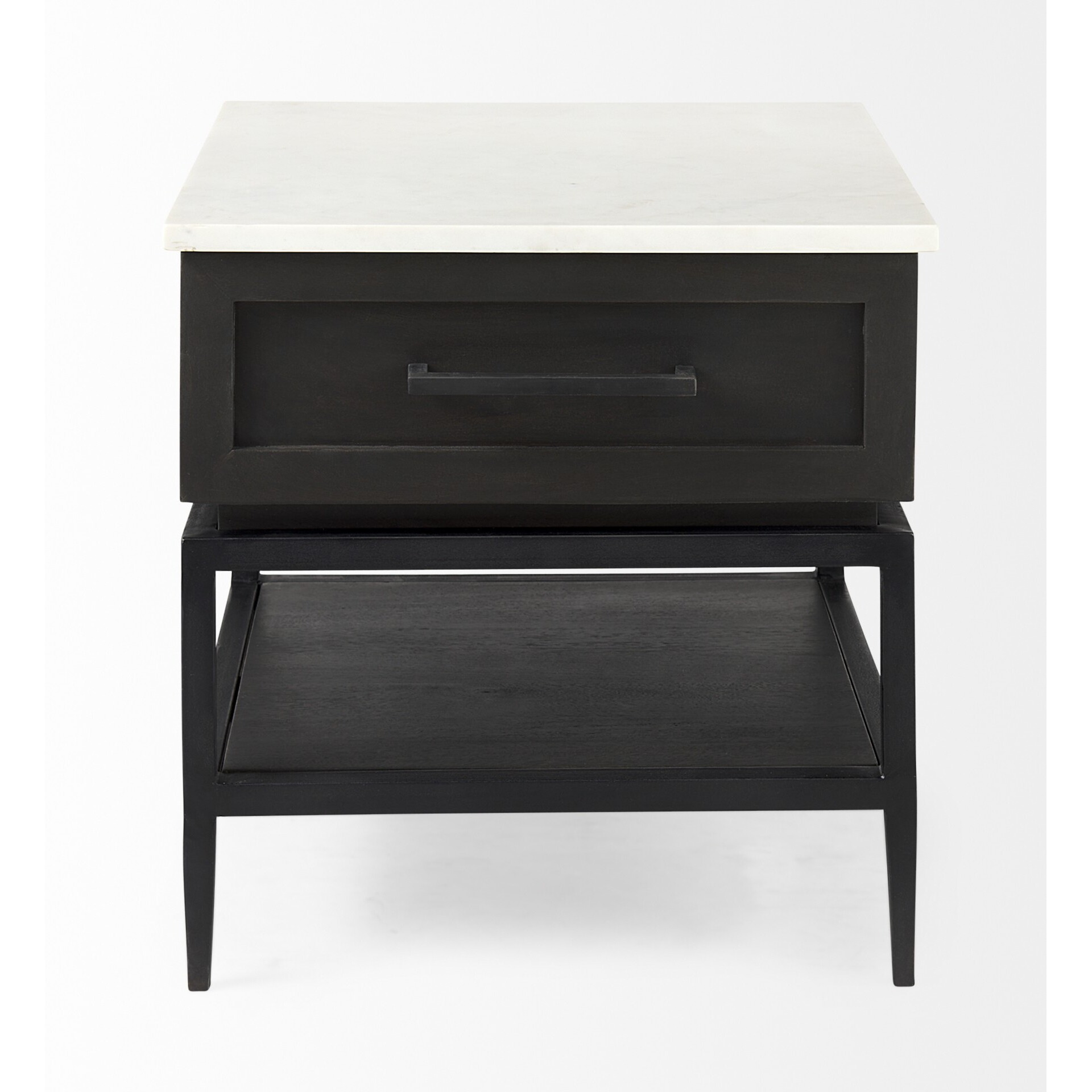 Updated Rustic Dark And Light Marble Top Cabinet