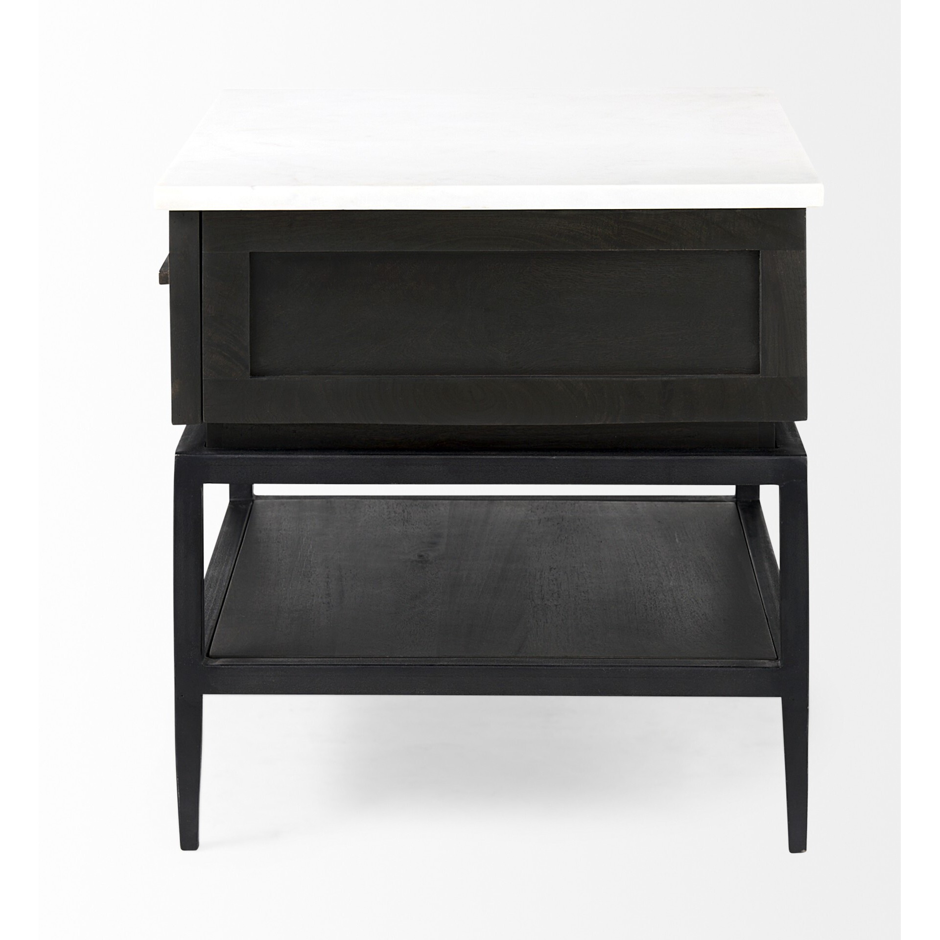 Updated Rustic Dark And Light Marble Top Cabinet