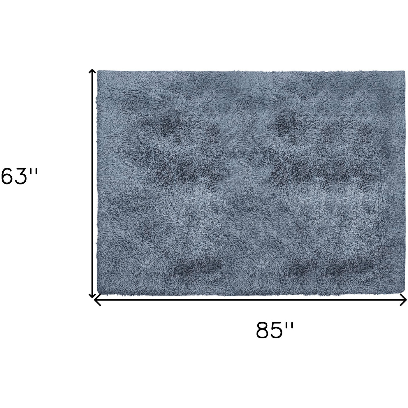 5 X 7 Gray Solid Modern Area Rug