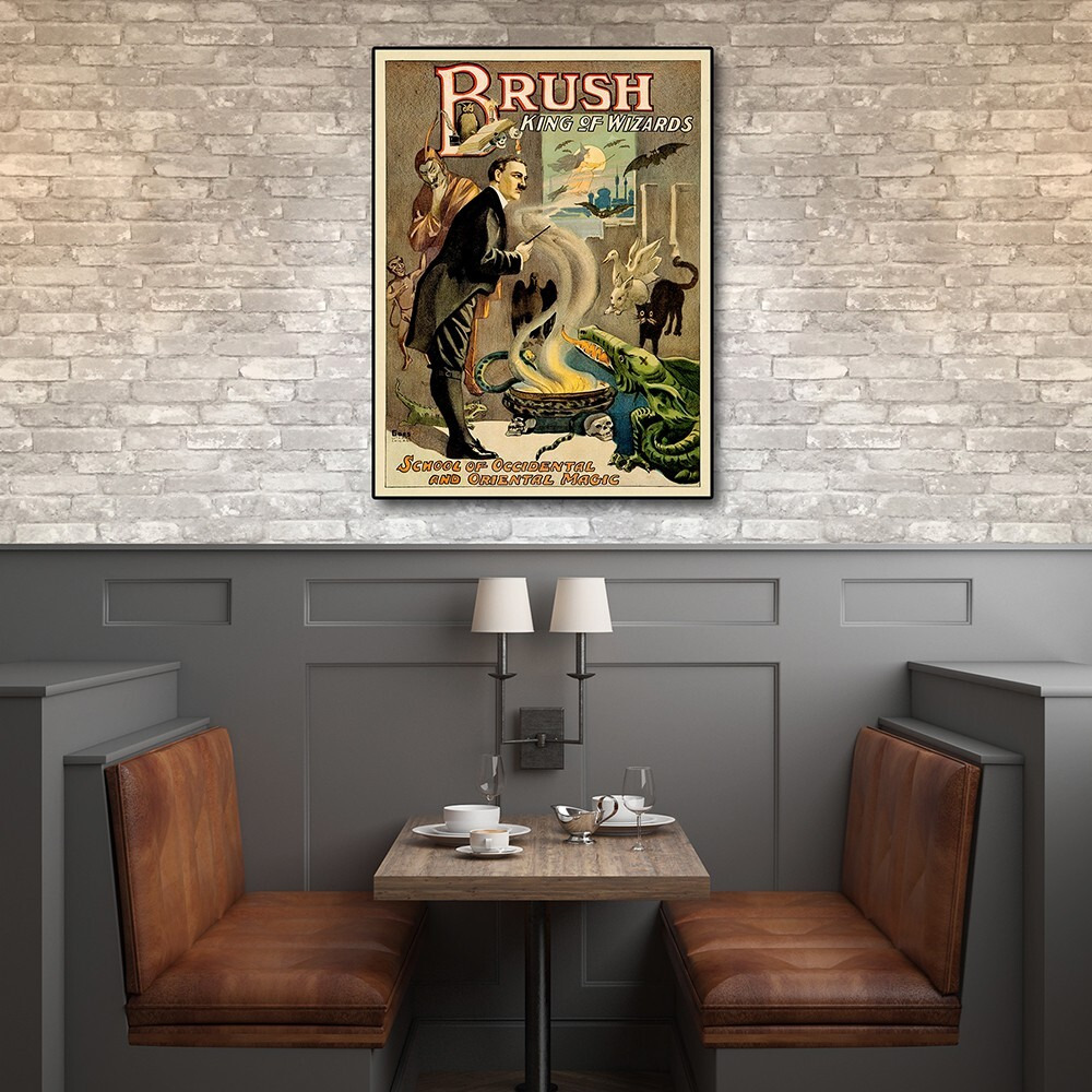 36"" X 48"" Vintage 1895 Blackstone Magic Wall Art