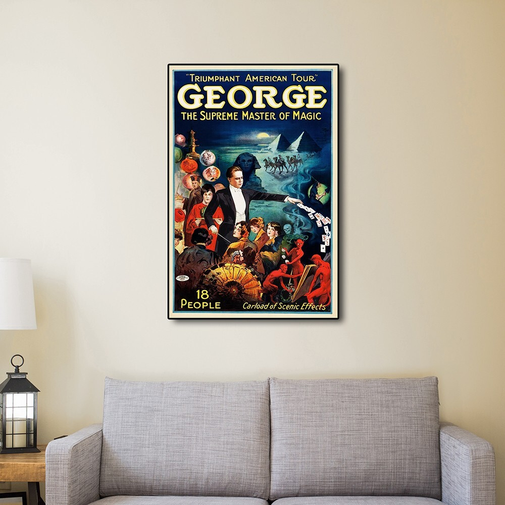 36"" X 54"" George The Supreme Master Vintage Magic Poster Wall Art