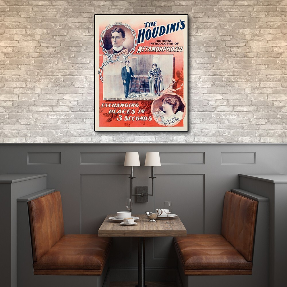 36"" X 48"" The Houdini's Metamorphosis Vintage Magic Poster Wall Art