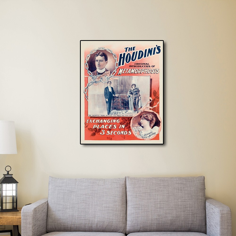 36"" X 48"" The Houdini's Metamorphosis Vintage Magic Poster Wall Art