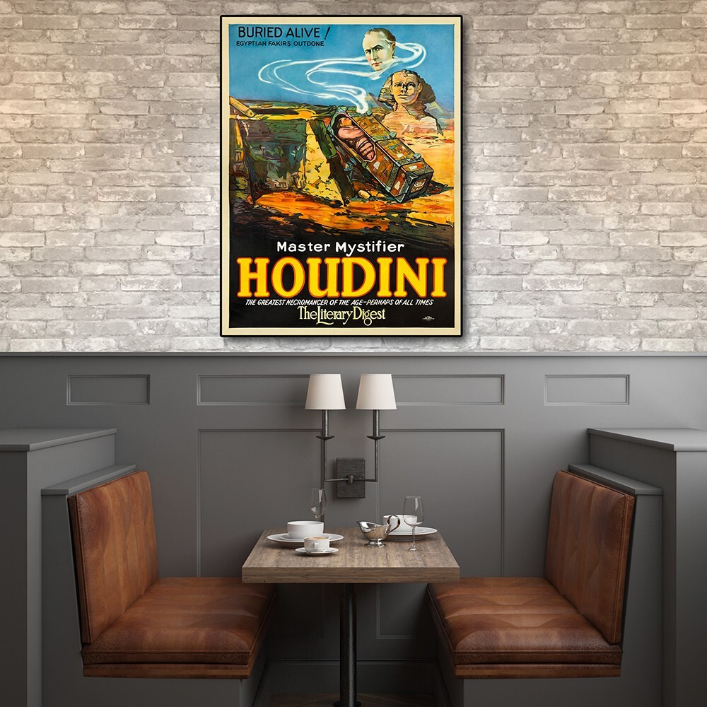 8.5"" X 11"" Master Mystifier Houdini Vintage Magic Poster Wall Art