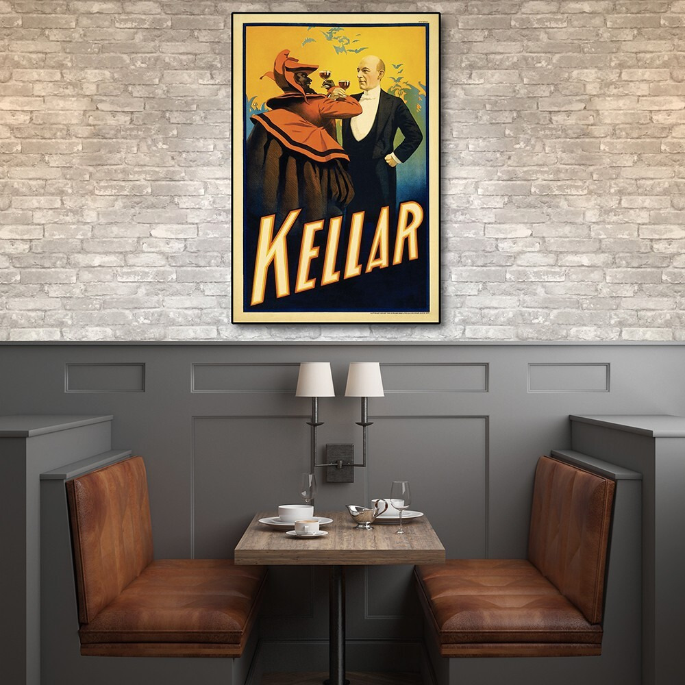 36"" X 54"" Kellar Drinks With The Devil Vintage Magic Poster Wall Art