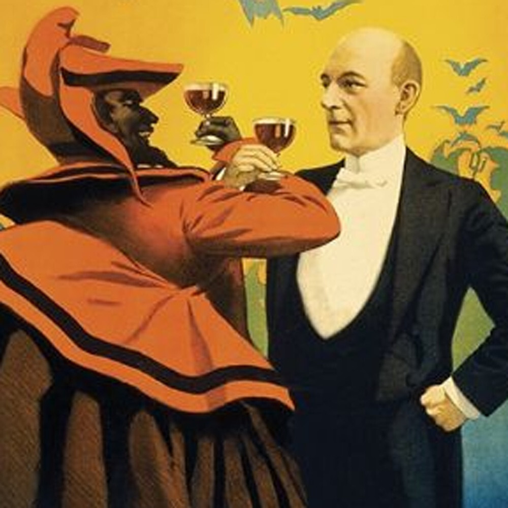 9"" X 12"" Kellar Drinks With The Devil Vintage Magic Poster Wall Art
