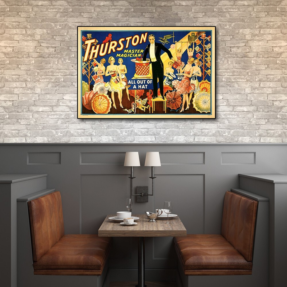 36"" X 54"" Thurston Out Of A Hat Vintage Magic Poster Wall Art