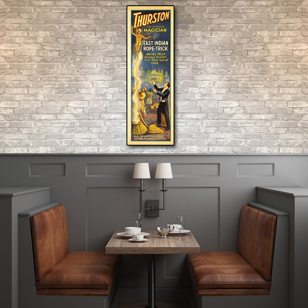 12"" X 36"" Thurston Rope Trick Vintage Magic Poster Wall Art