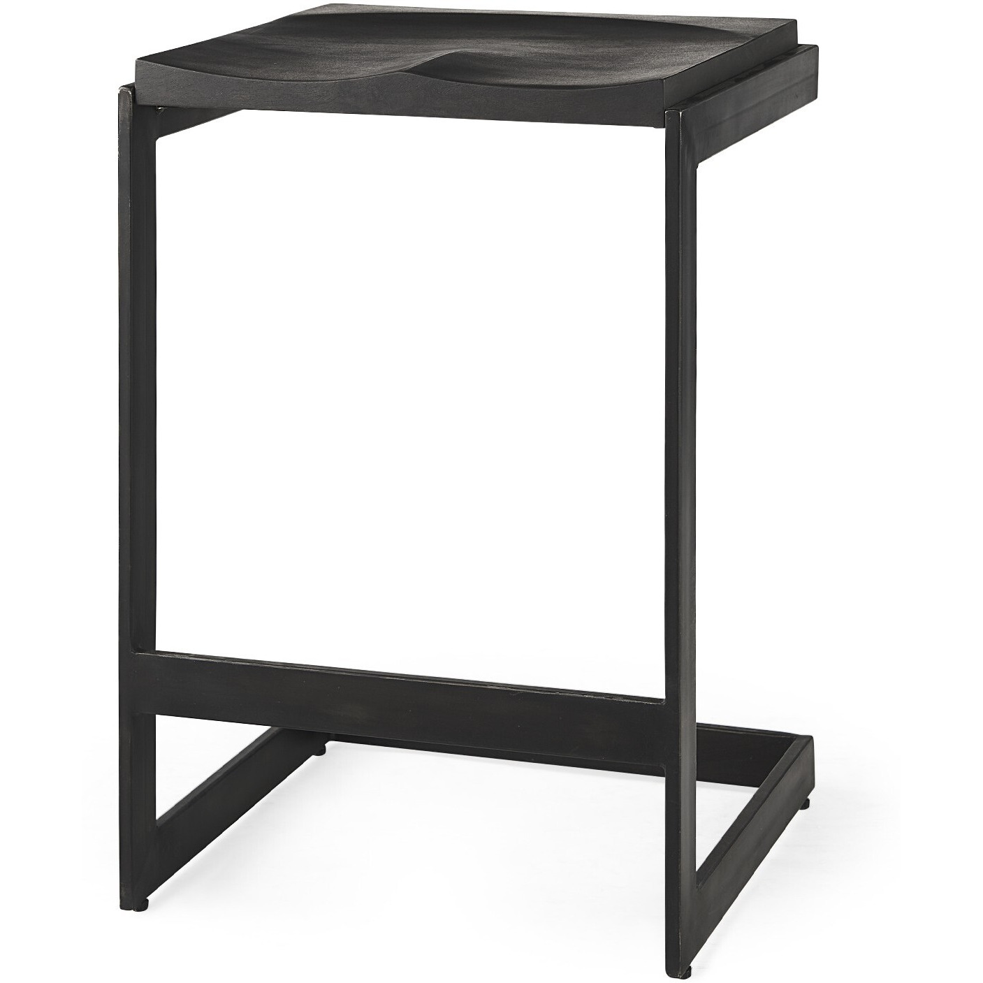 26"" Black Cheeky Wood And Metal Counter Stool