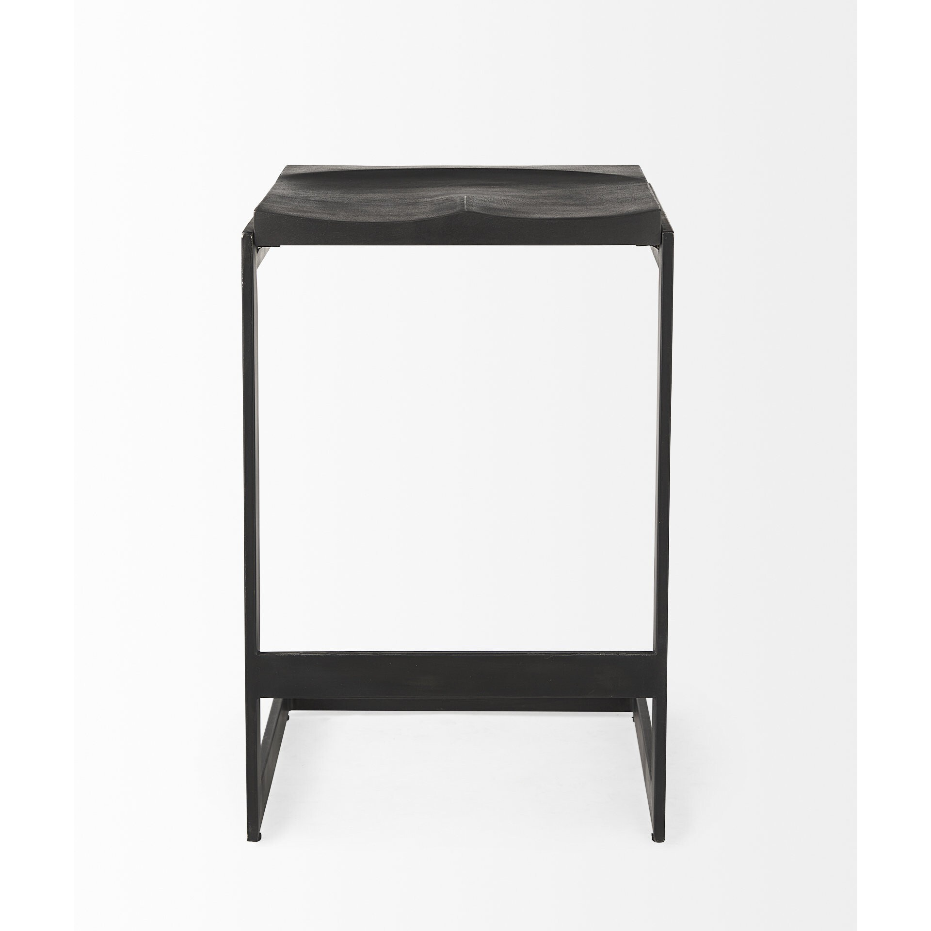 26"" Black Cheeky Wood And Metal Counter Stool