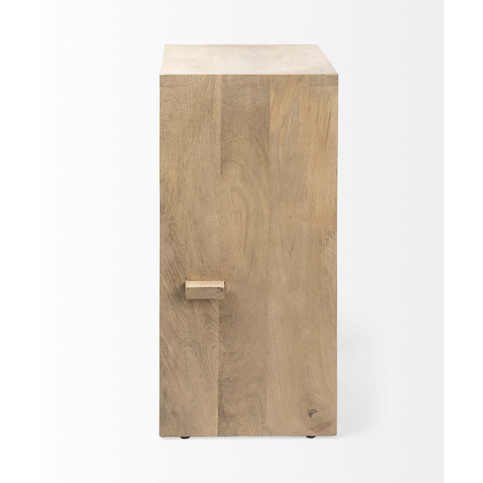 30"" Minimal Light Brown Wood Bar Stool