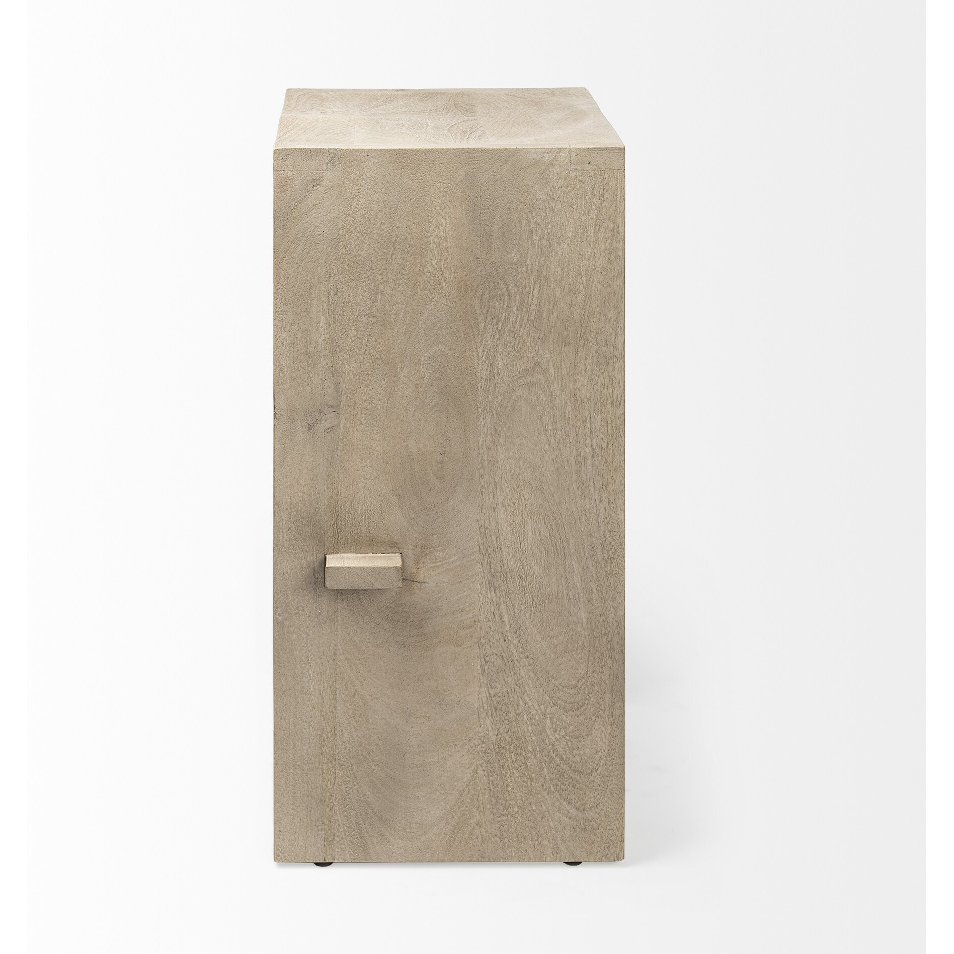 30"" Minimal Cool Gray Brown Wood Bar Stool