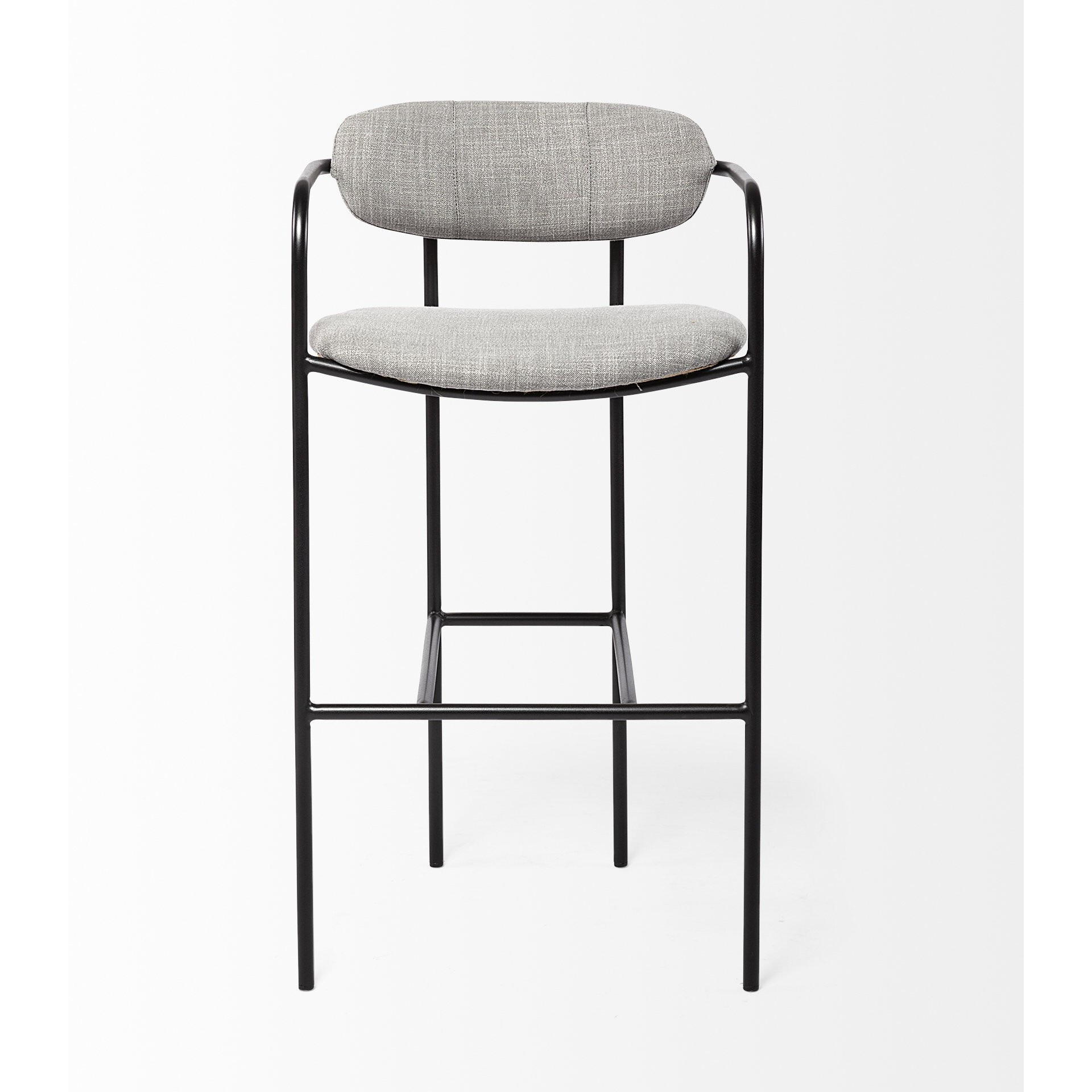 Light Gray Black Framed Bar Stool