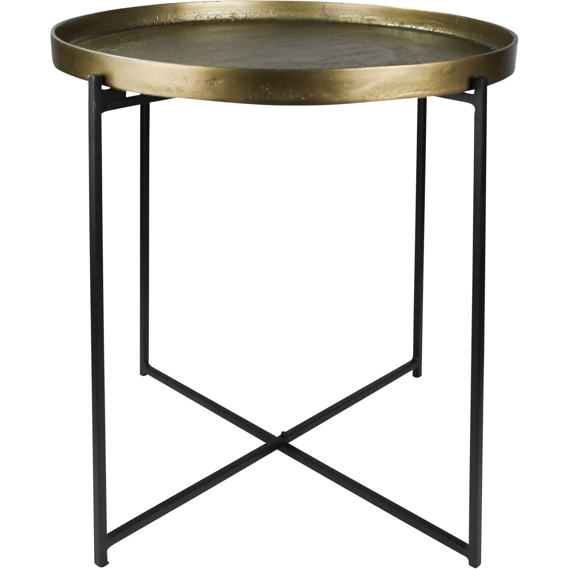 Gold Metal Tray Top Table