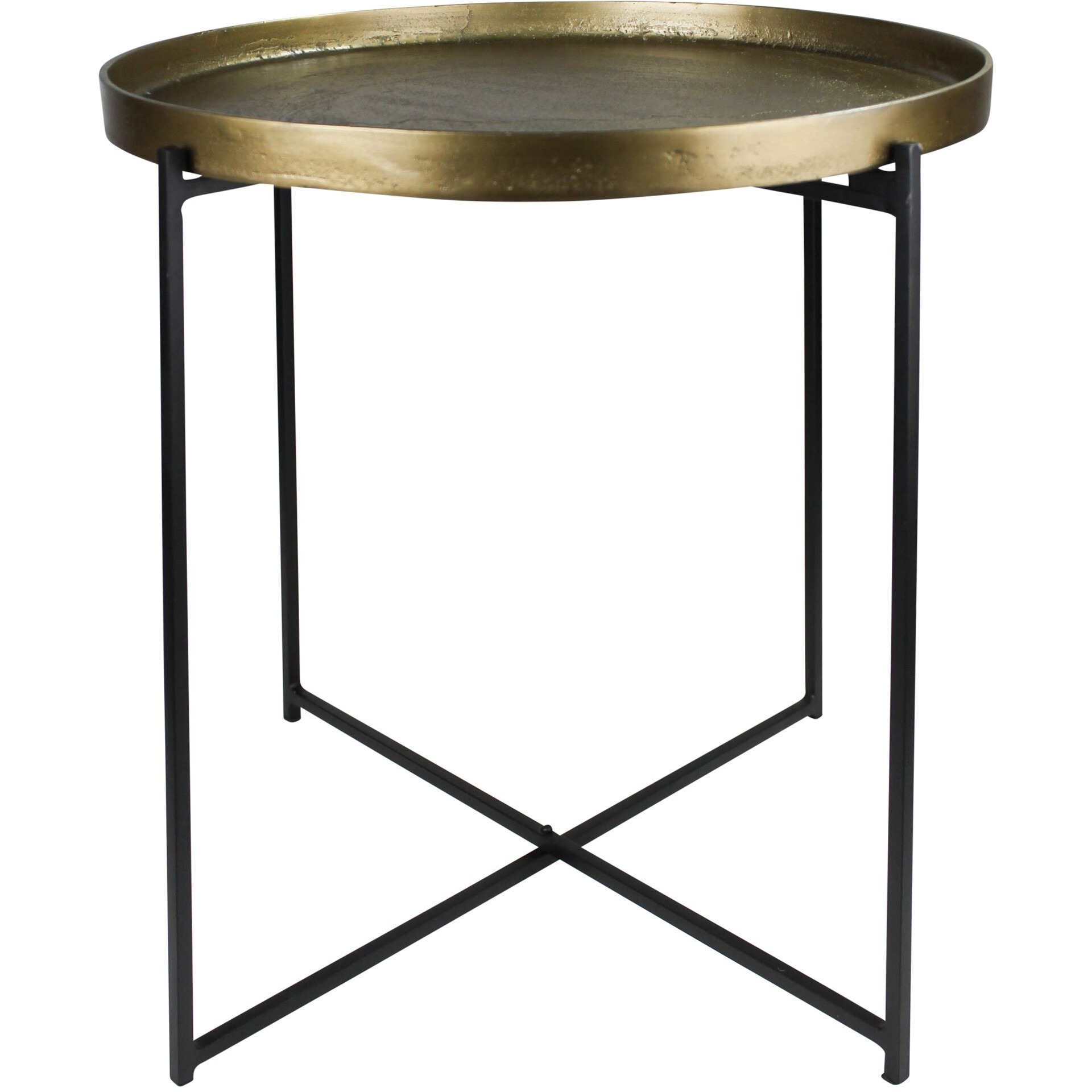 Gold Metal Tray Top Table