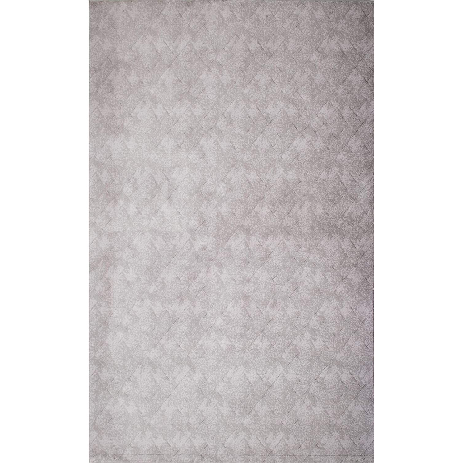 8 X 11 Gray Distressed Diamonds Area Rug