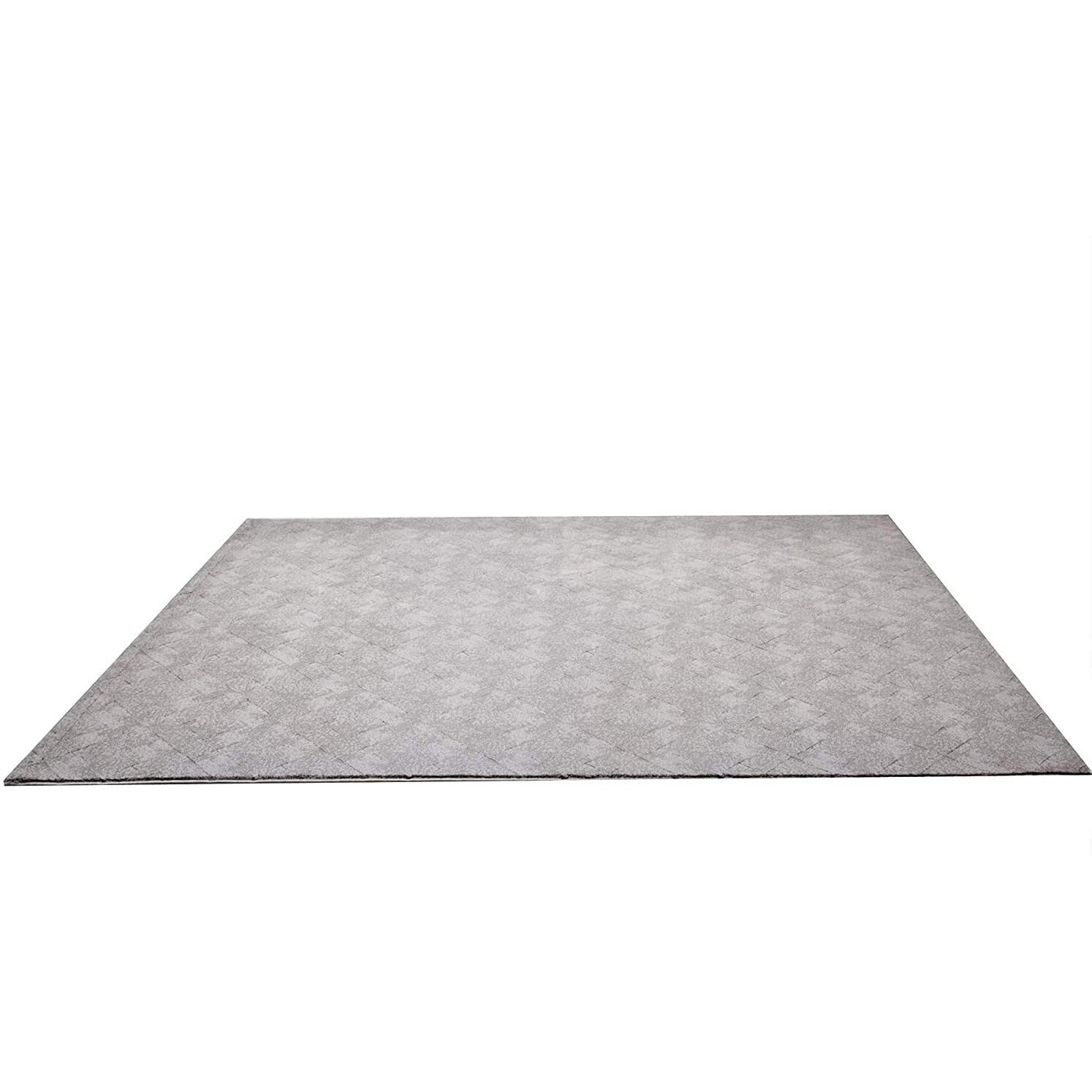 8 X 11 Gray Distressed Diamonds Area Rug