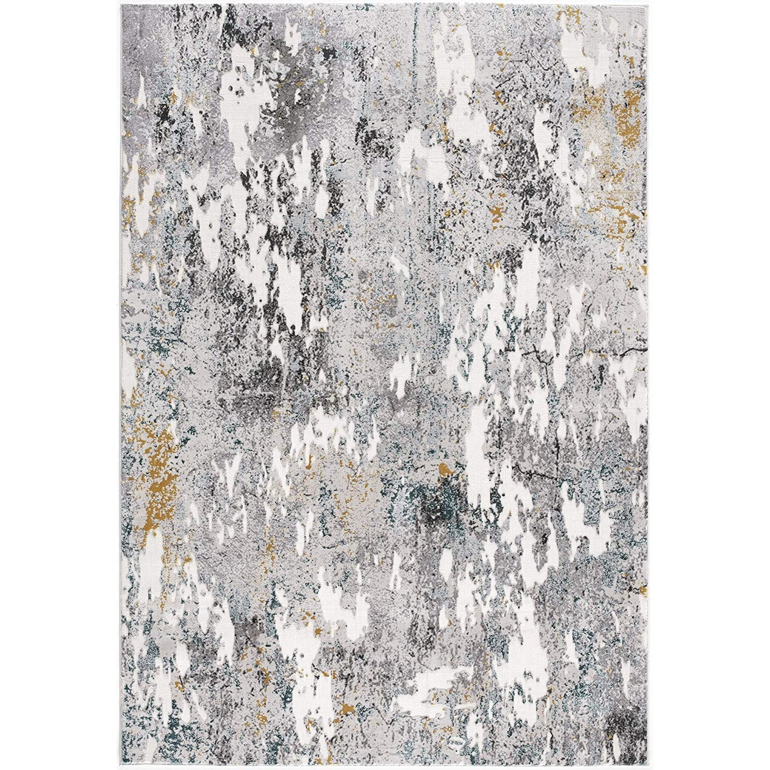 8 X 11 Gray Distressed Modern Abstract Area Rug
