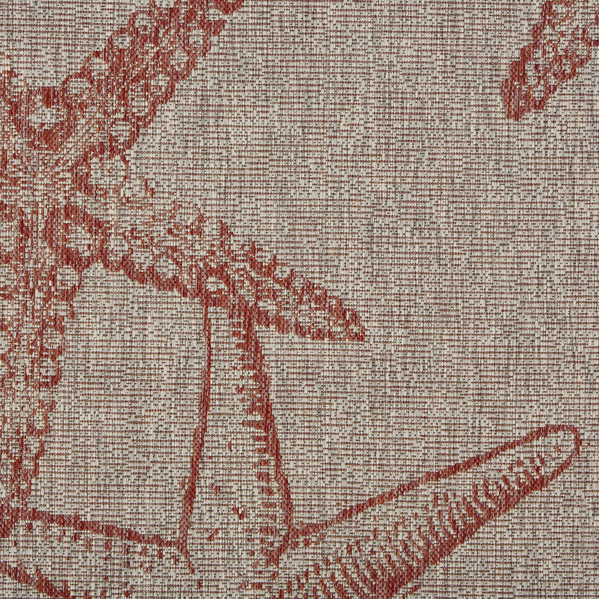 5 X 7 Red Starfish Indoor Outdoor Area Rug