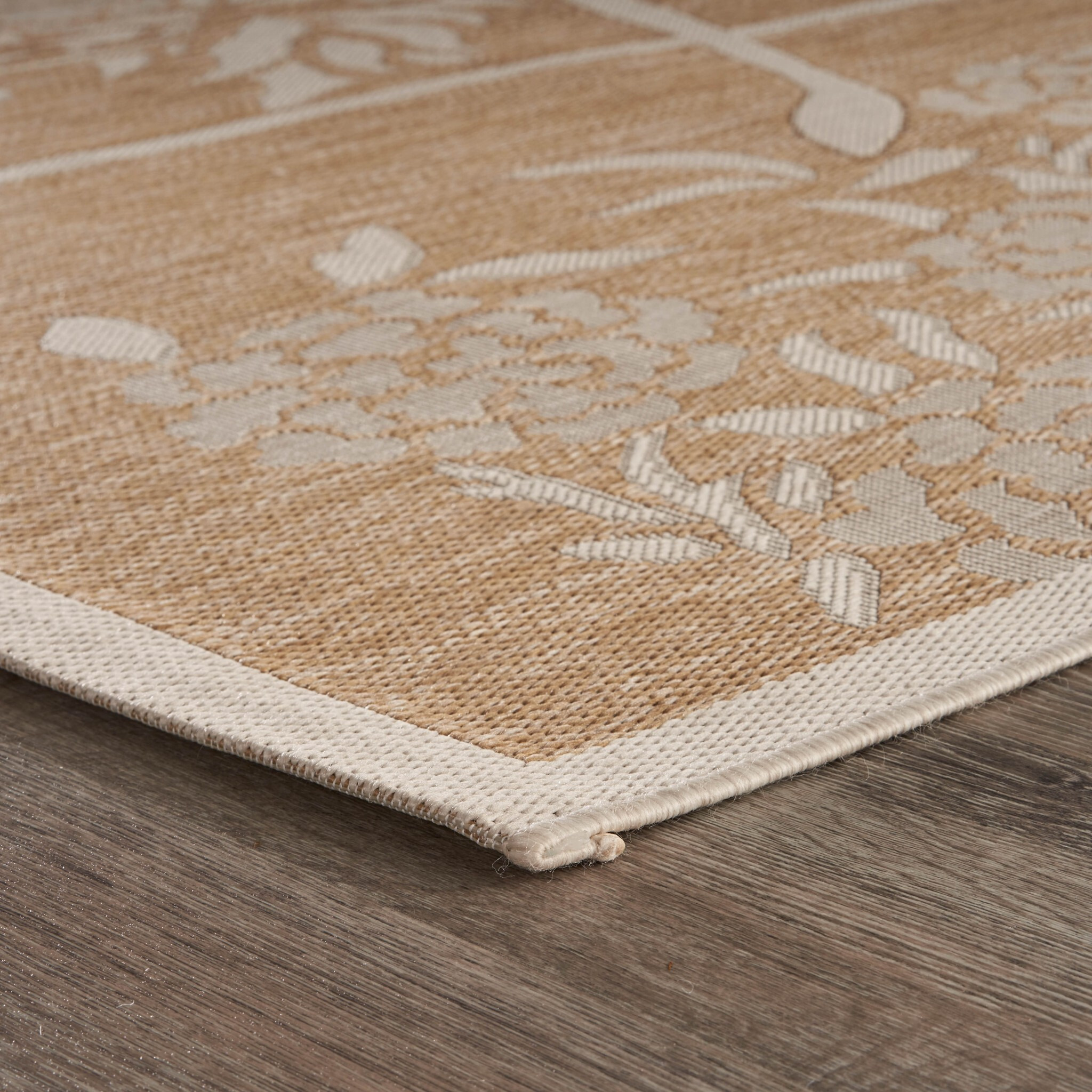 8 X 10 Tan Flamingo Indoor Outdoor Area Rug