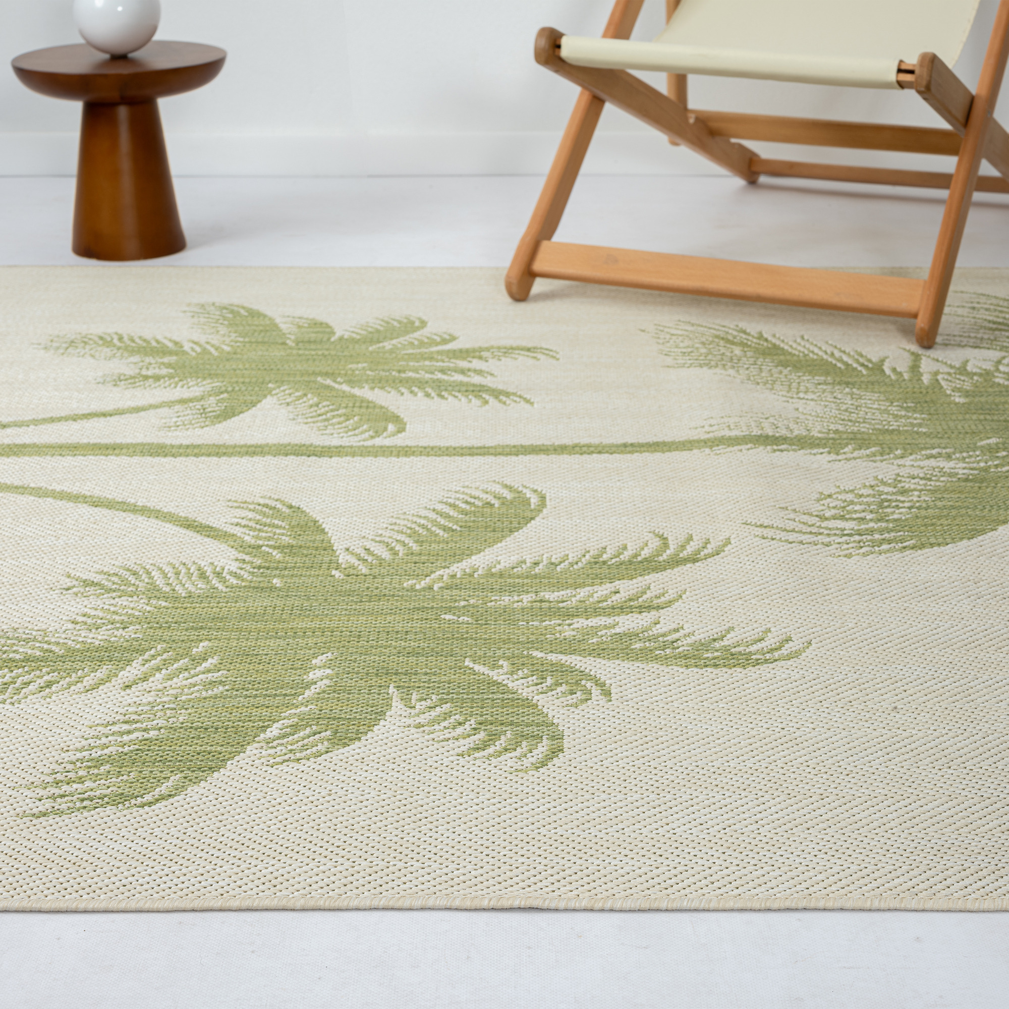 8 X 10 Green Palm Tree Indoor Outdoor Area Rug