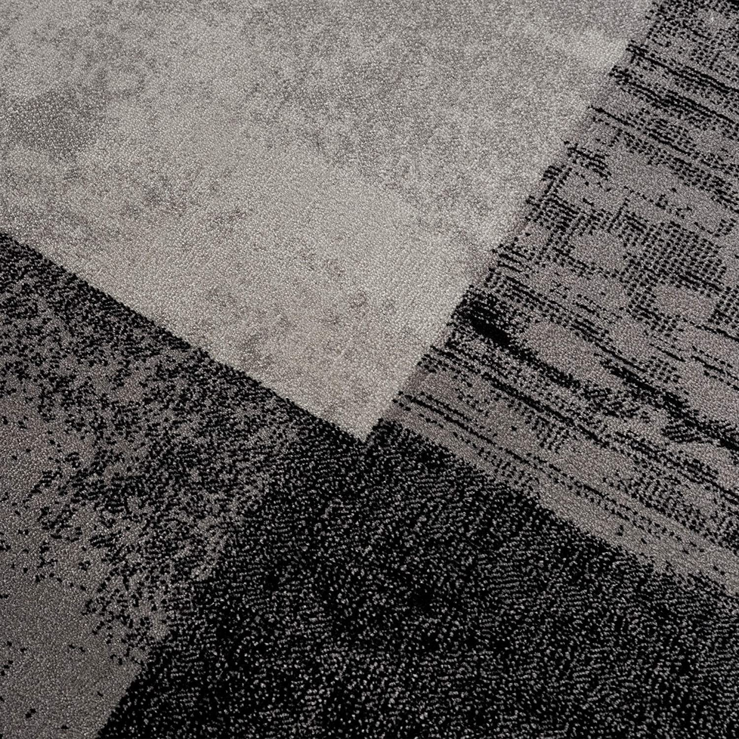 7 X 9 Gray Geometric Blocks Area Rug