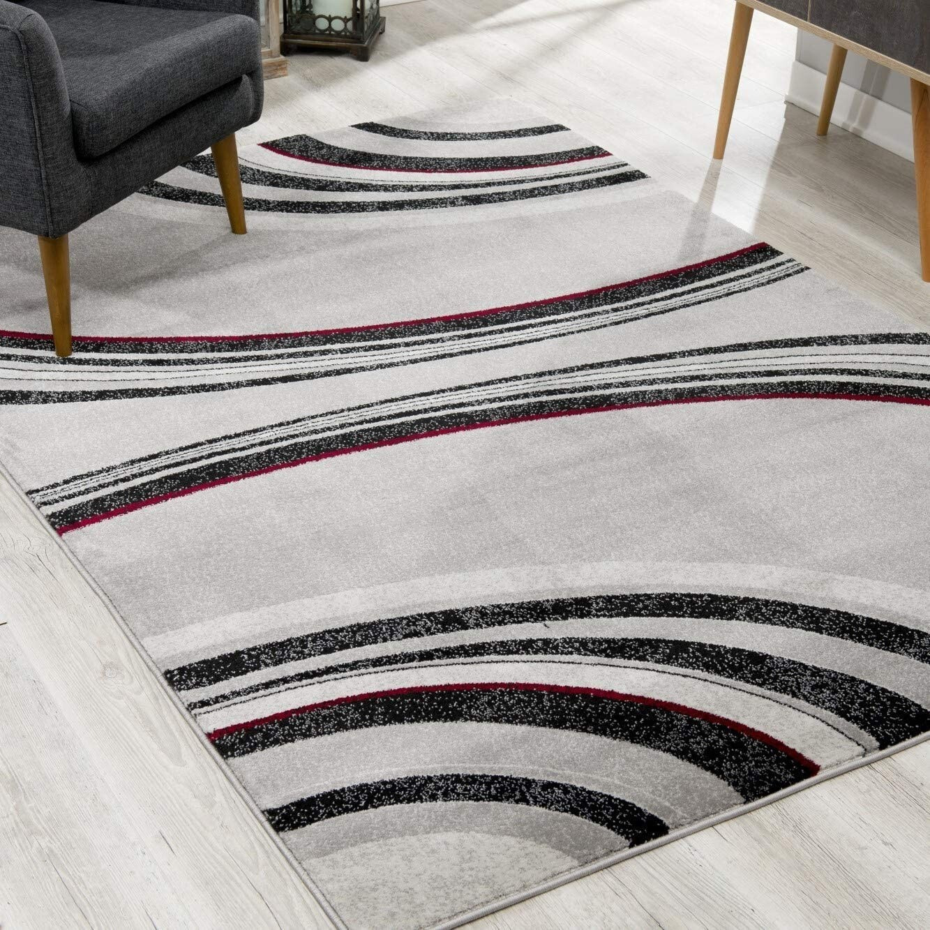 8 X 11 Gray Modern Geometric Area Rug