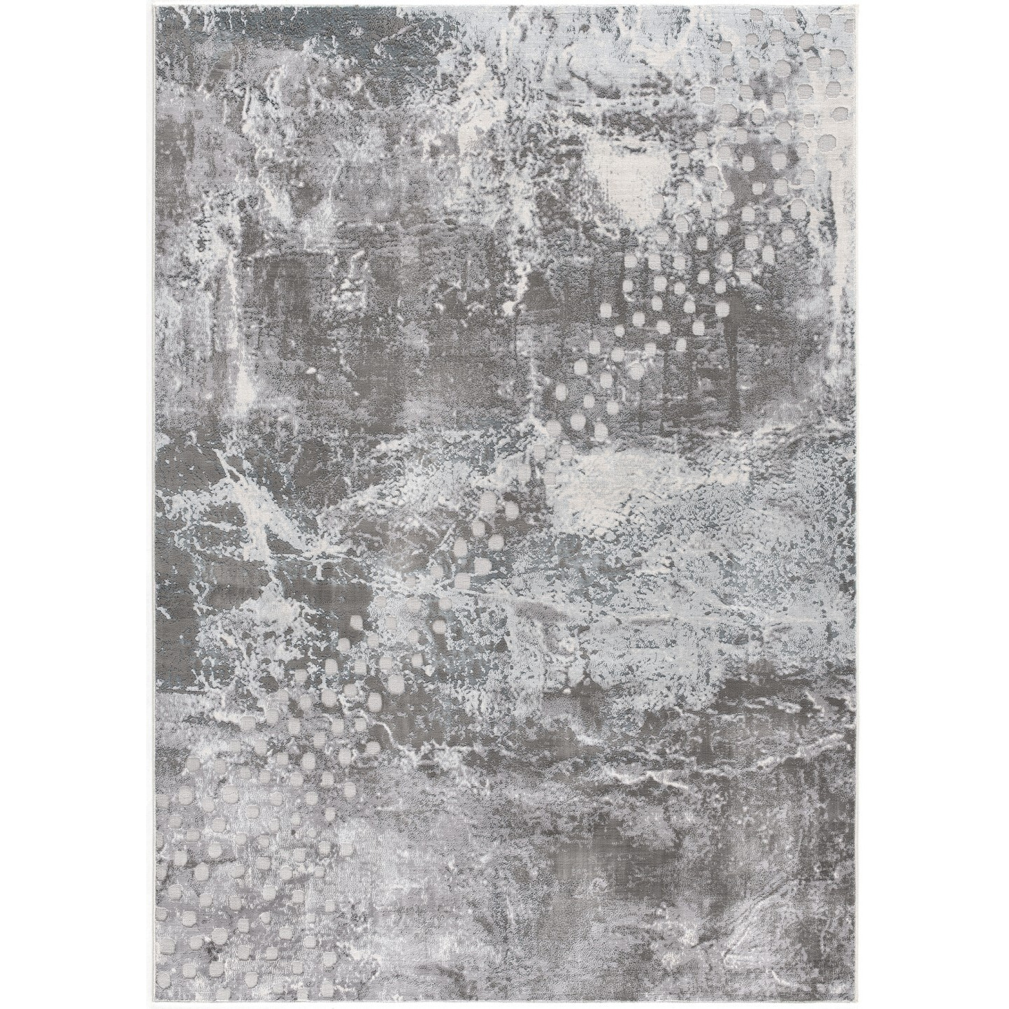 7 X 10 Gray Distressed Abstract Area Rug